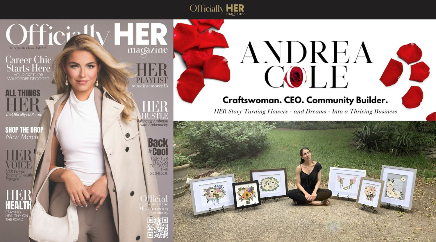 Officially HER Magazine Cover And Andrea Coles Feature Page - DBANDREA