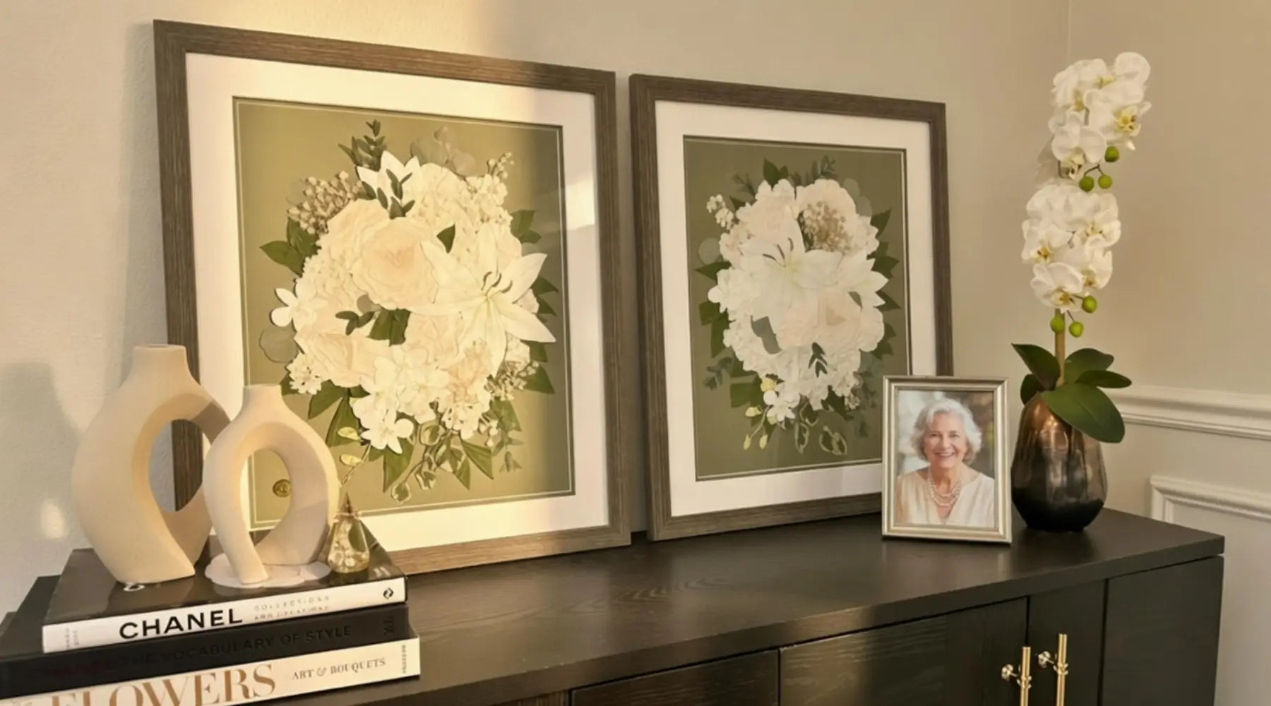 Memorial Flower Preservation Pressed Framed Flowers - DBANDREA