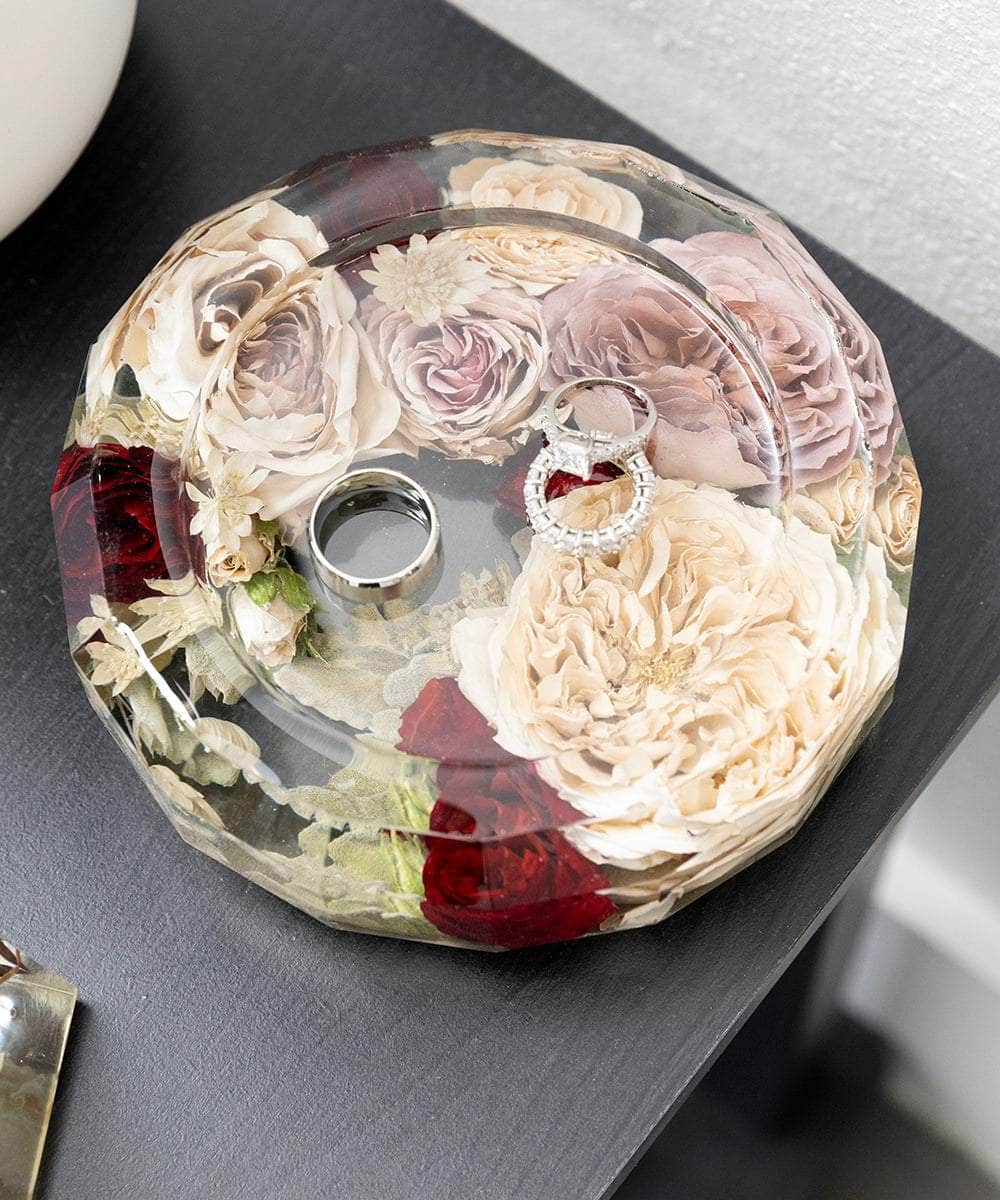 Jewelry Dish Floral Block Bouquet Preservation - Dbandrea