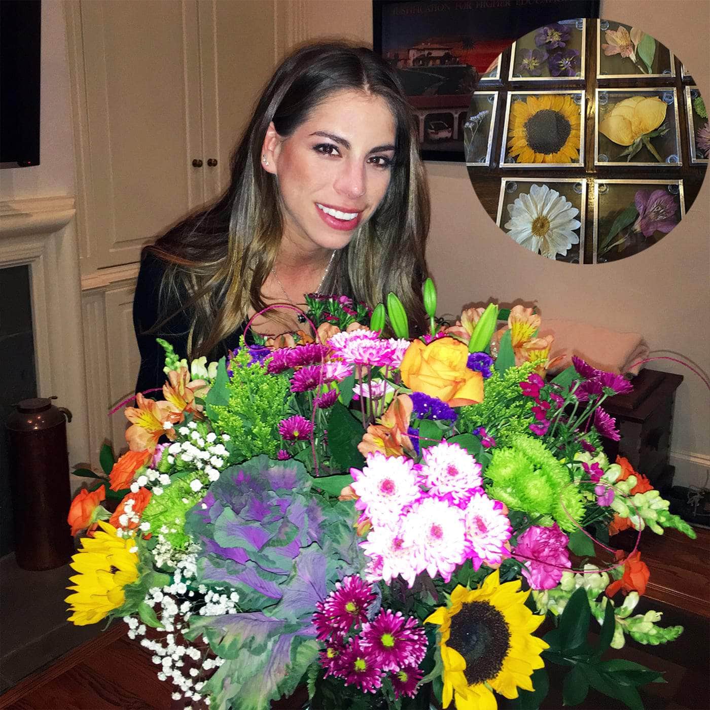 Andrea Cole With Beautiful Flower Bouquet - Dbandrea