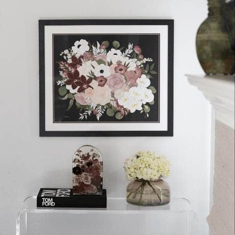 Flower Preservation Floral Block Arch and Double Matted Pressed Bouquet Preservation - dbandrea