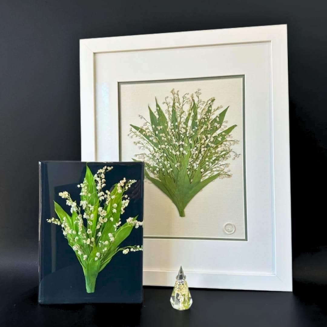 Floral Block Preserved flowers in pressed frame - dbandrea