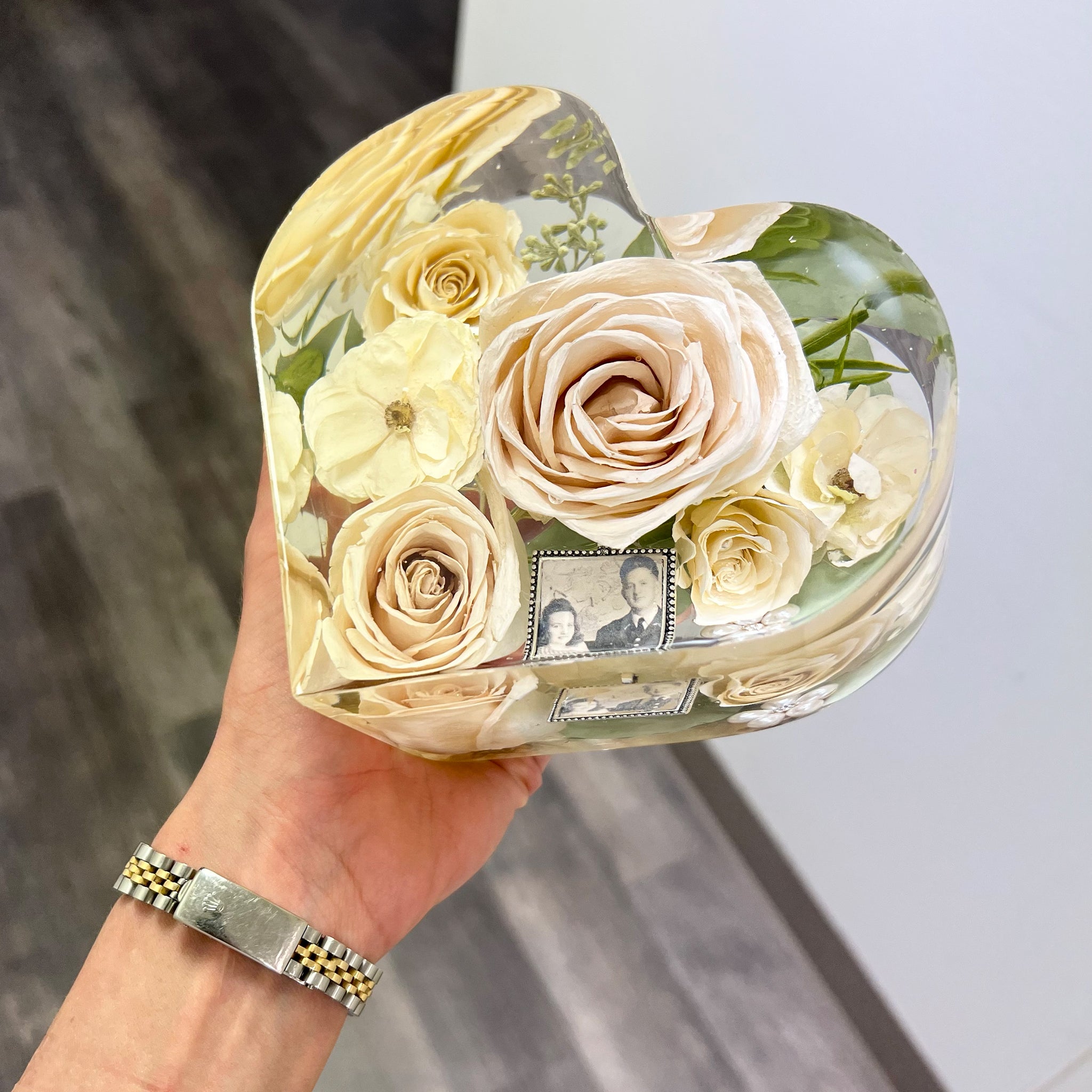 Heart Shape Resin Flower Preservation - DBANDREA