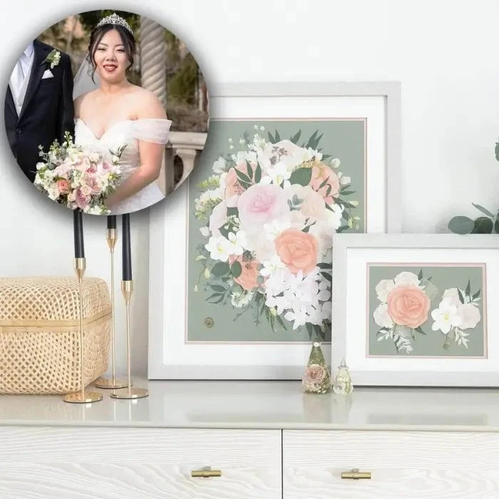pressed wedding bouquet and resin flower preservation - dbandrea