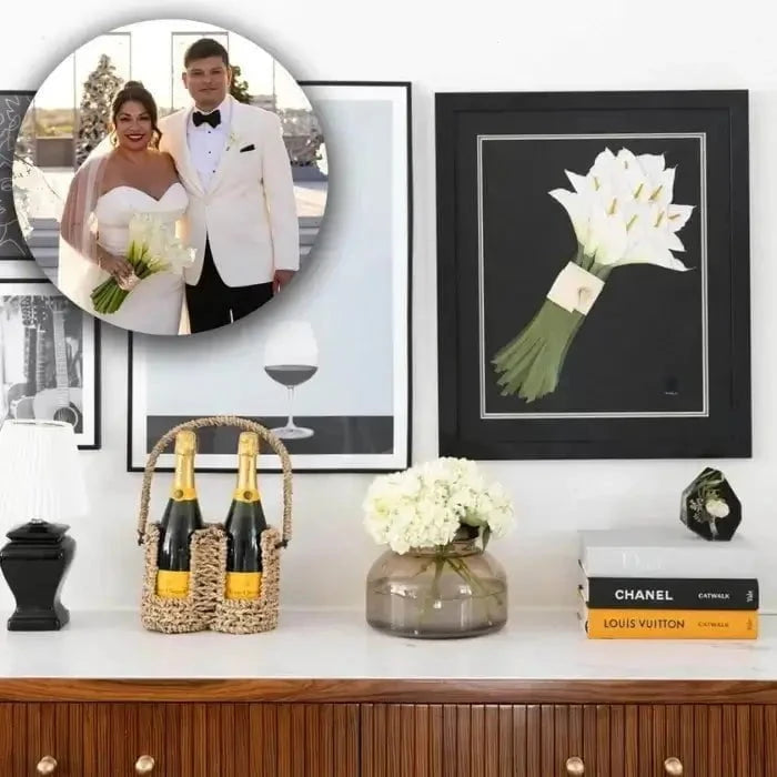 pressed wedding bouquet framed - dbandrea