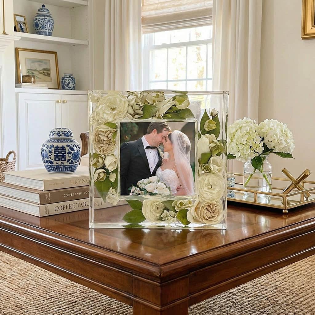 dbandrea Floral Block 10.75" x 10.75" Floral Frame