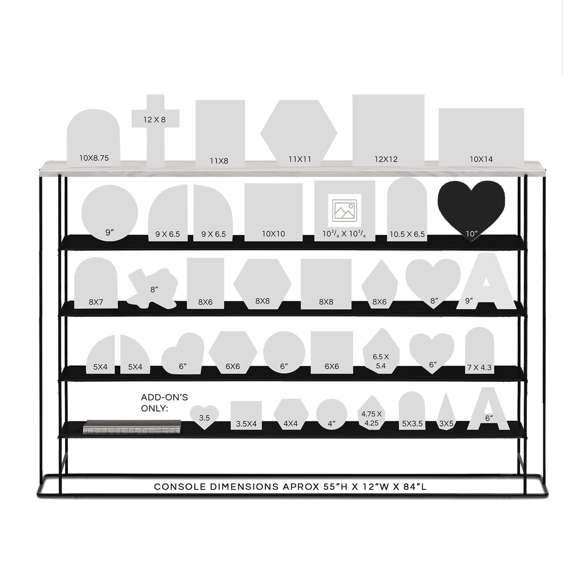 dbandrea Floral Block 10" Upright Heart Floral Block