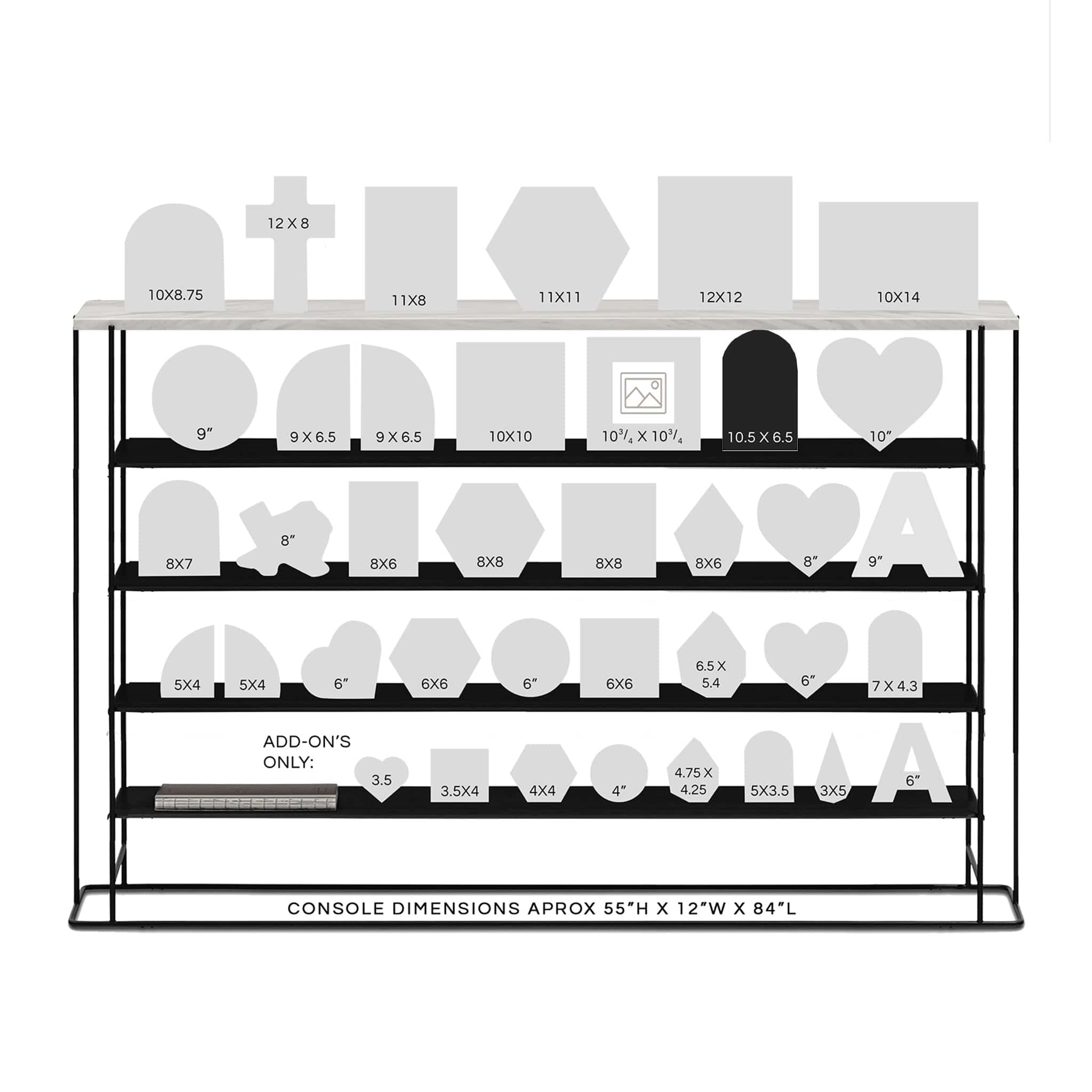 dbandrea Floral Block 10" x 6.5" Arch
