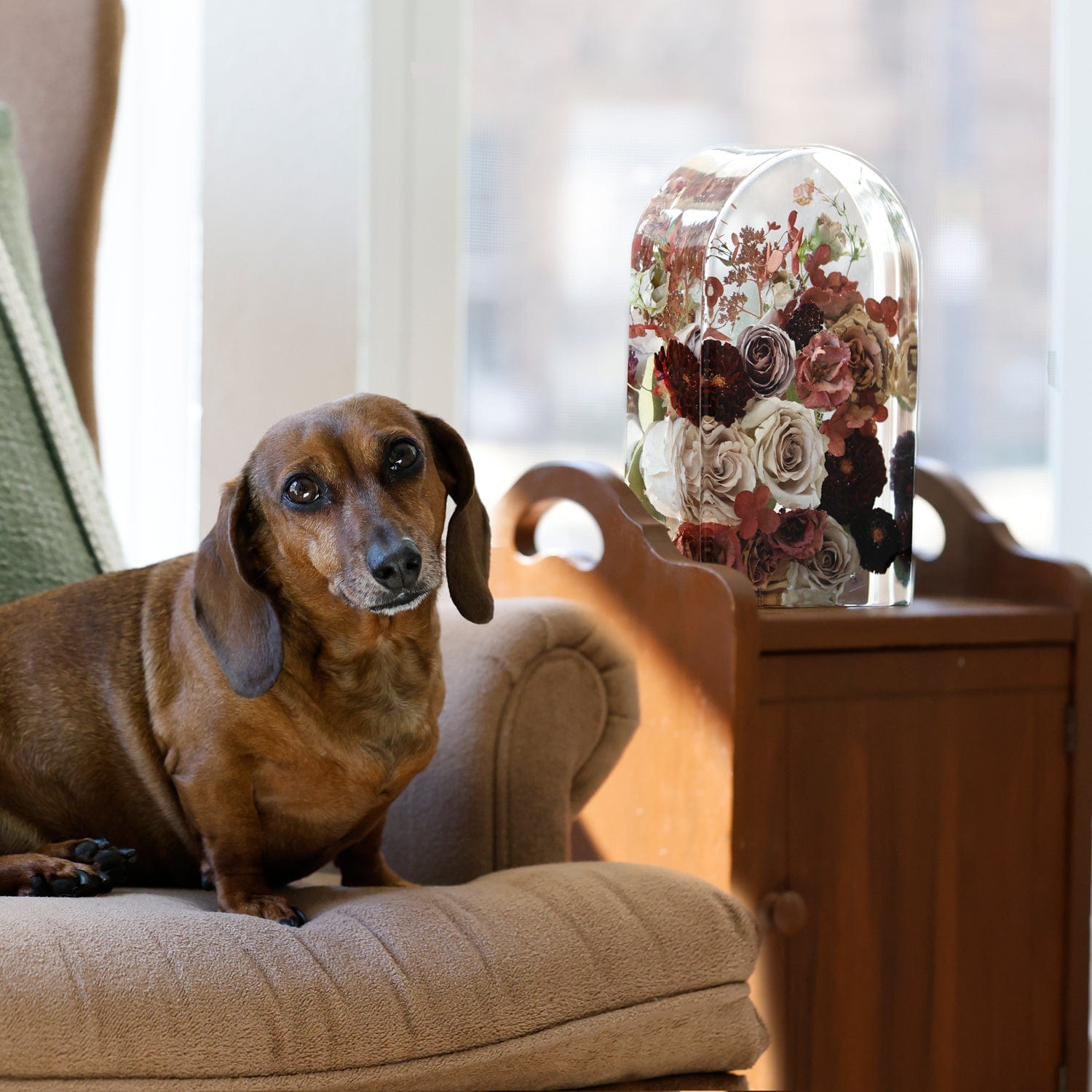 dbandrea Floral Block 10" x 6.5" Arch