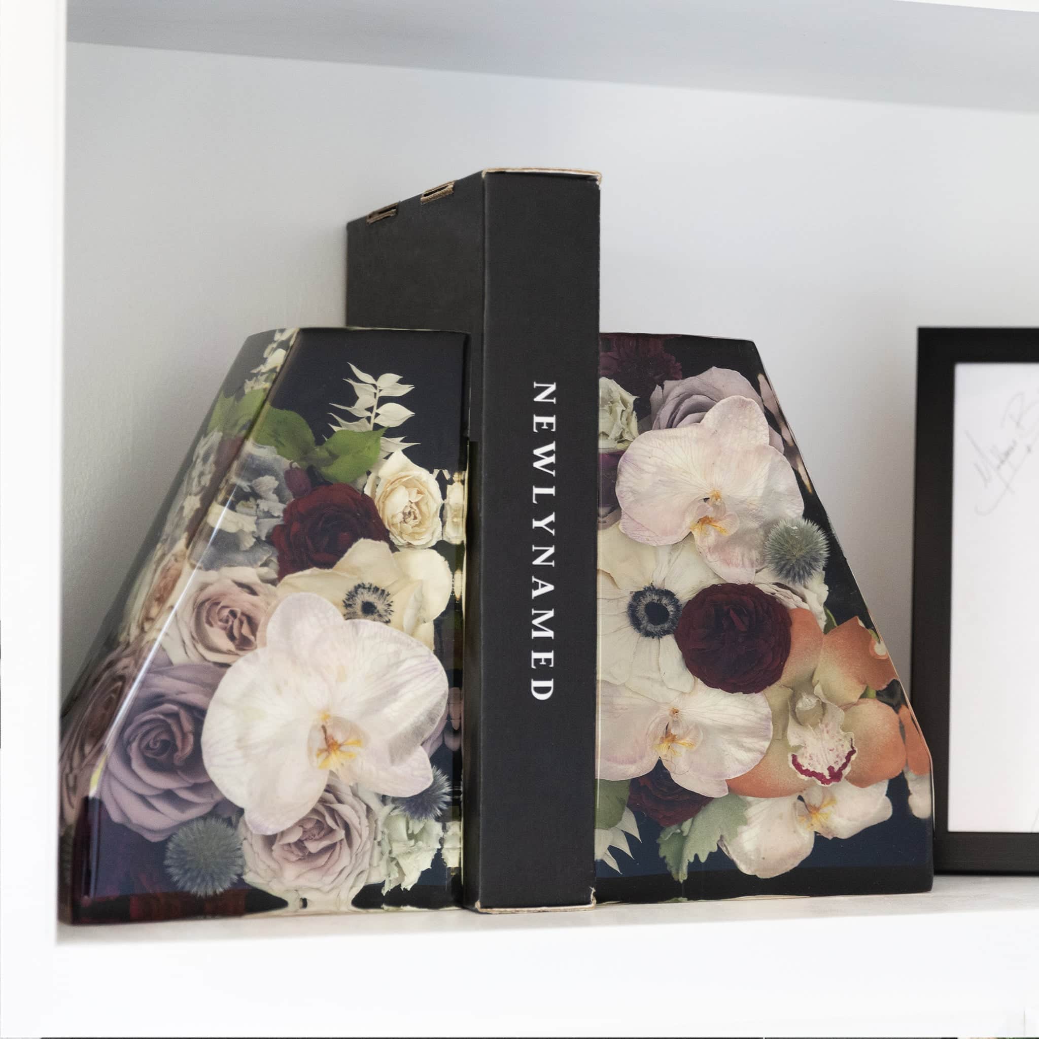 dbandrea Floral Block 10" x 6.75" Block Bookends