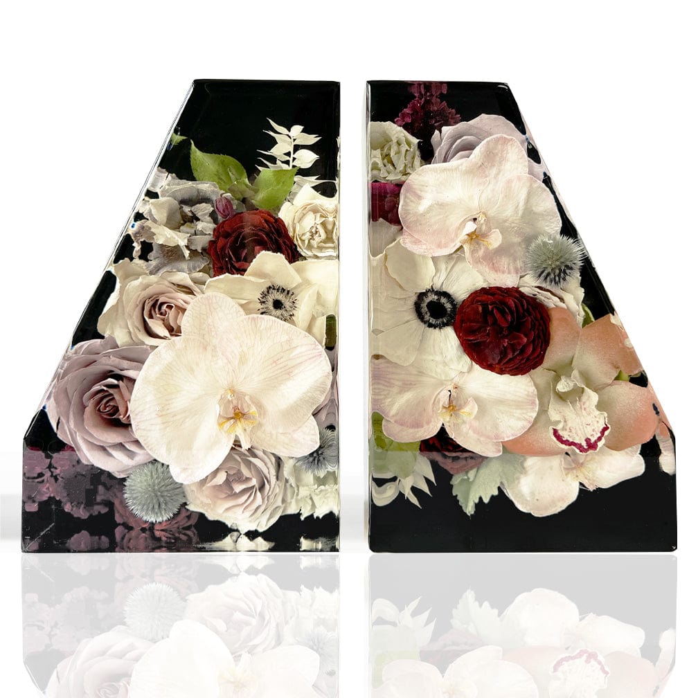 dbandrea Floral Block 10" x 6.75" Block Bookends