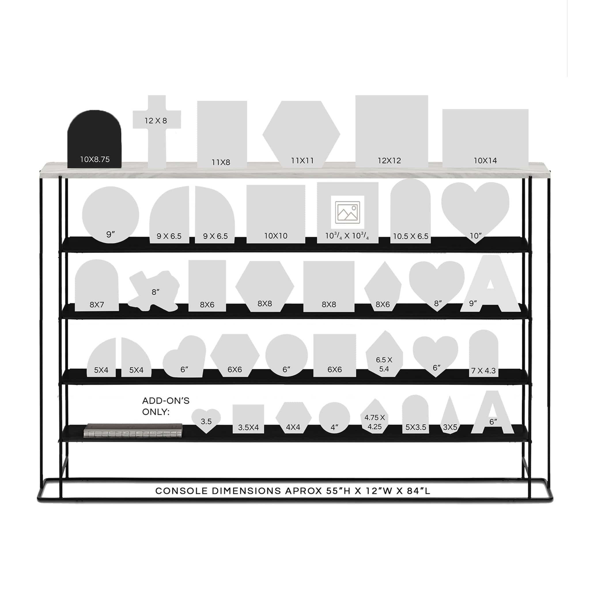 dbandrea Floral Block 10" x 8.75" Arch