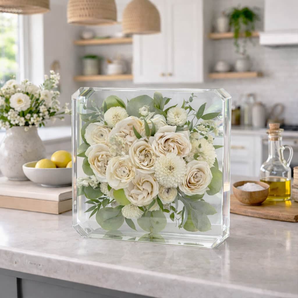 dbandrea Floral Block 12" x 12" Asscher