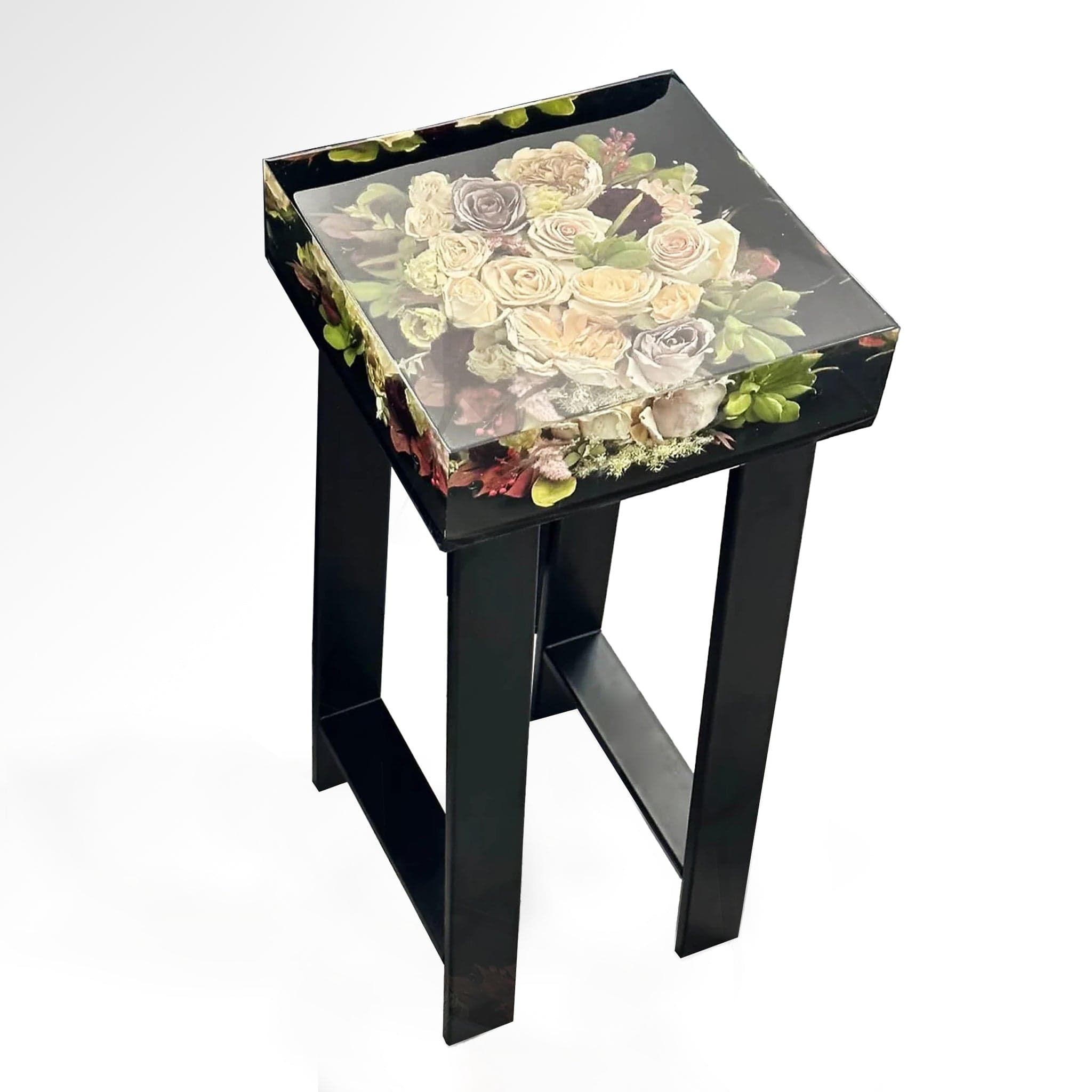 dbandrea Floral Block 12" x 12" Martini Table