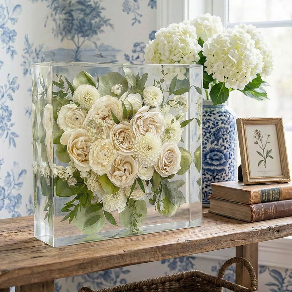 dbandrea Floral Block 12" x 12" Square