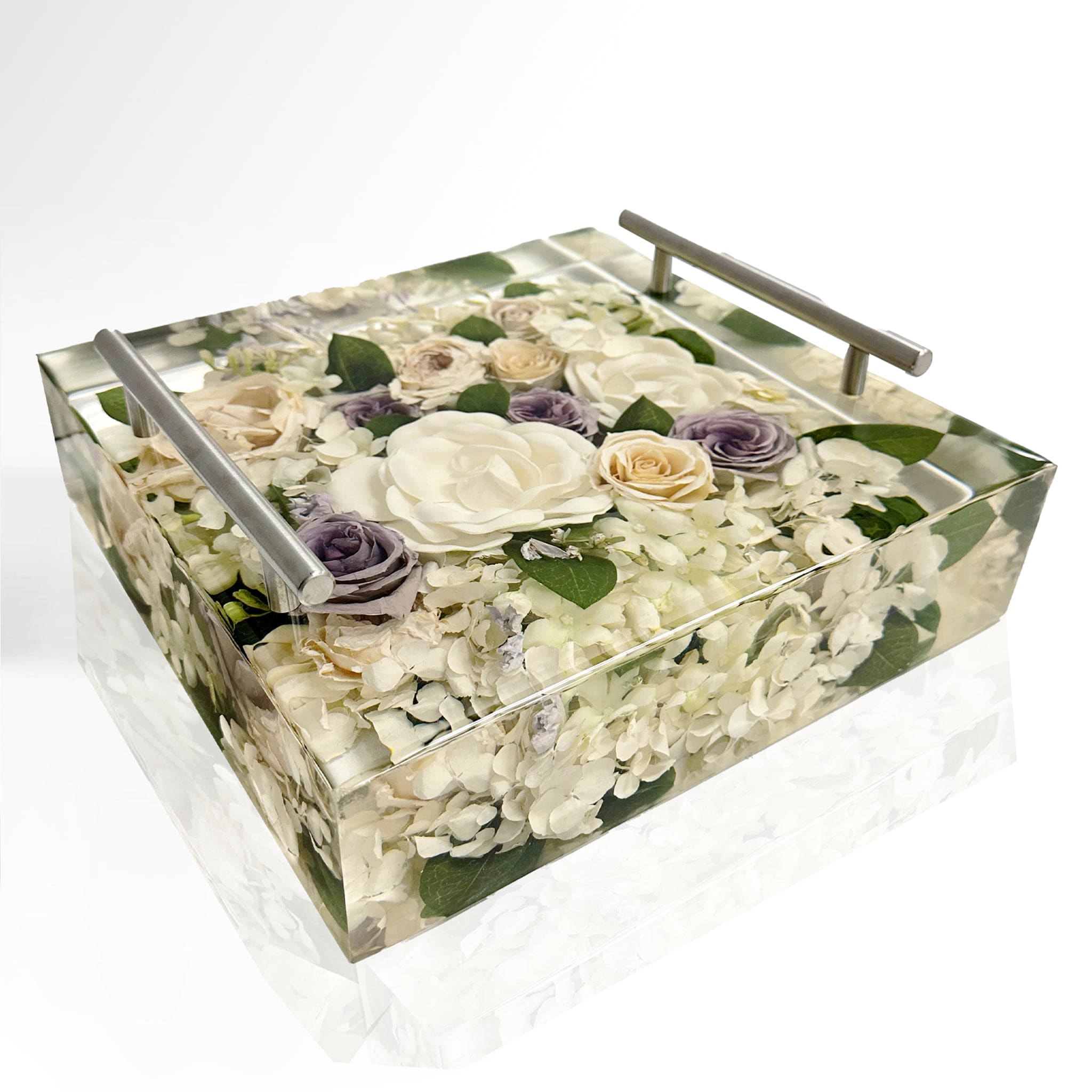 dbandrea Floral Block 12" x 12" Tray