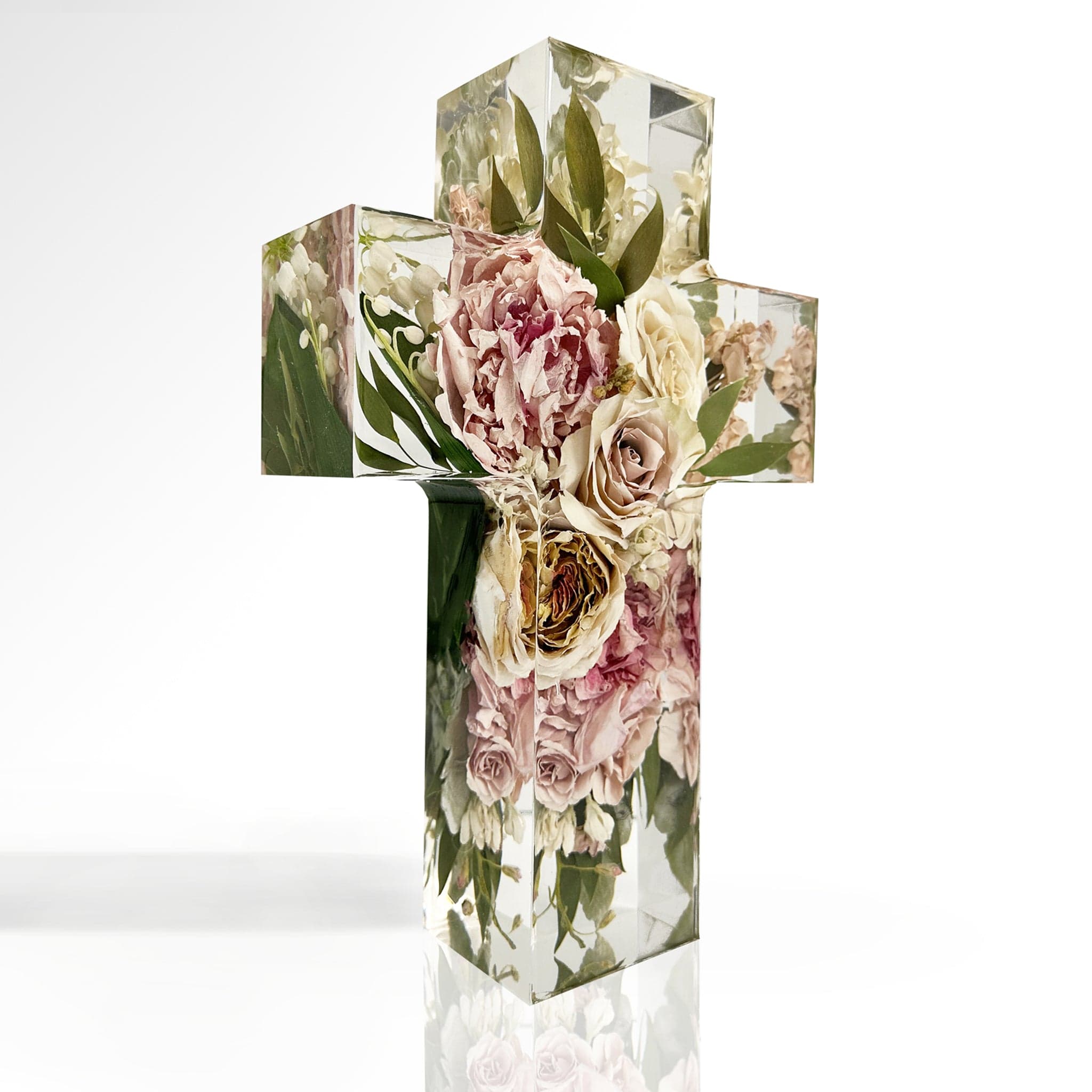 dbandrea Floral Block 12" x 8" Cross