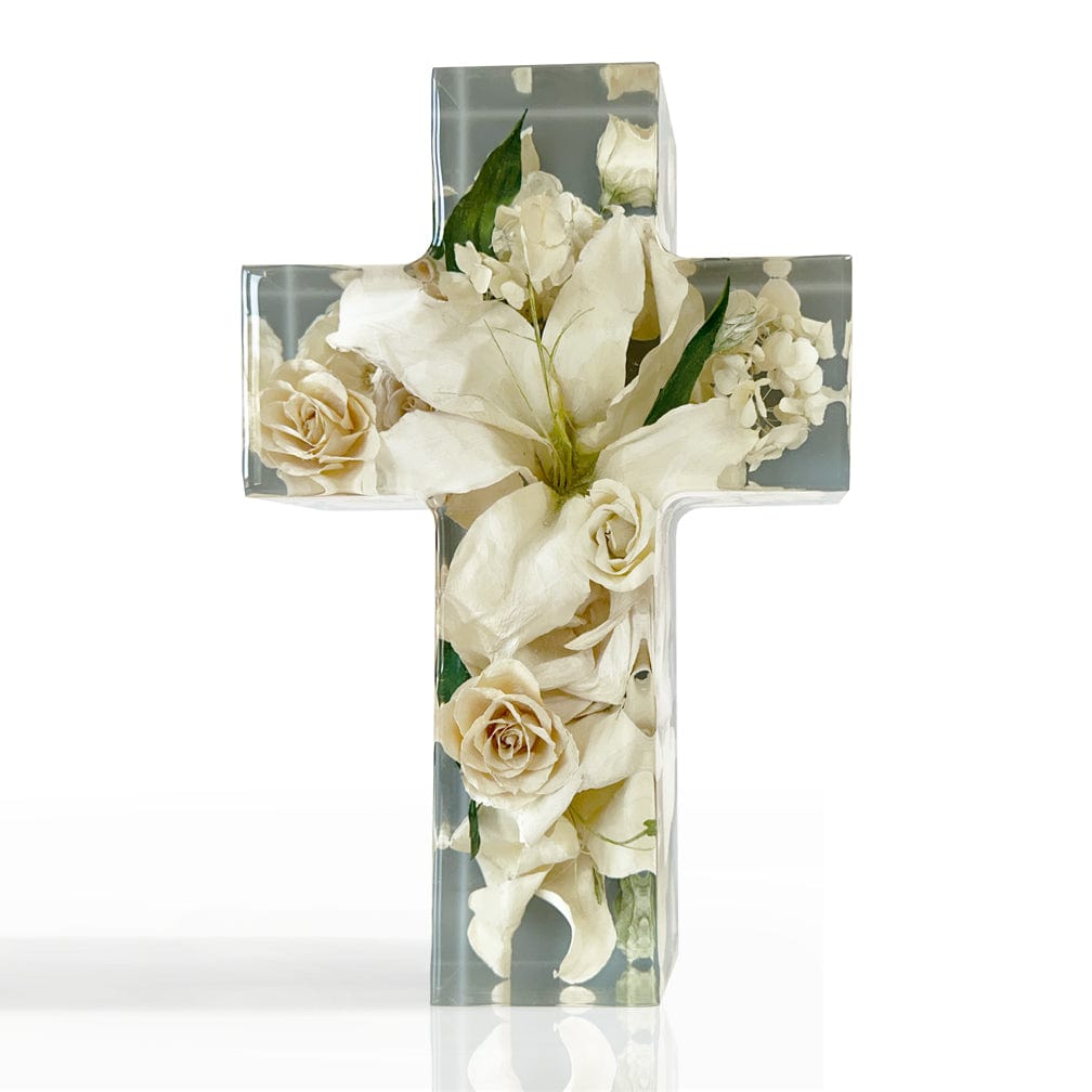 dbandrea Floral Block 12" x 8" Cross