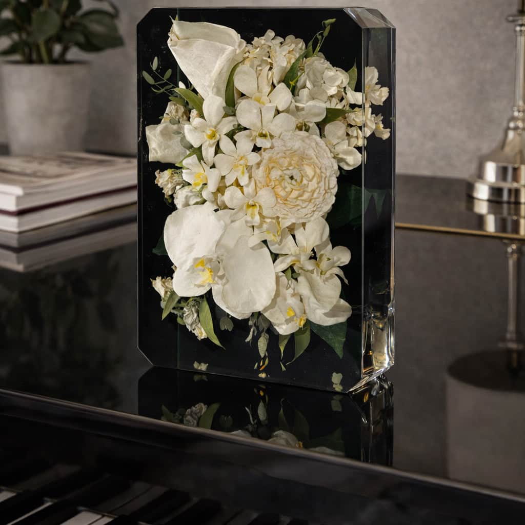 dbandrea Floral Block 12" x 9" Emerald