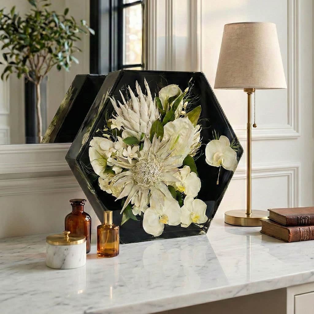 dbandrea Floral Block 14" Hexagon