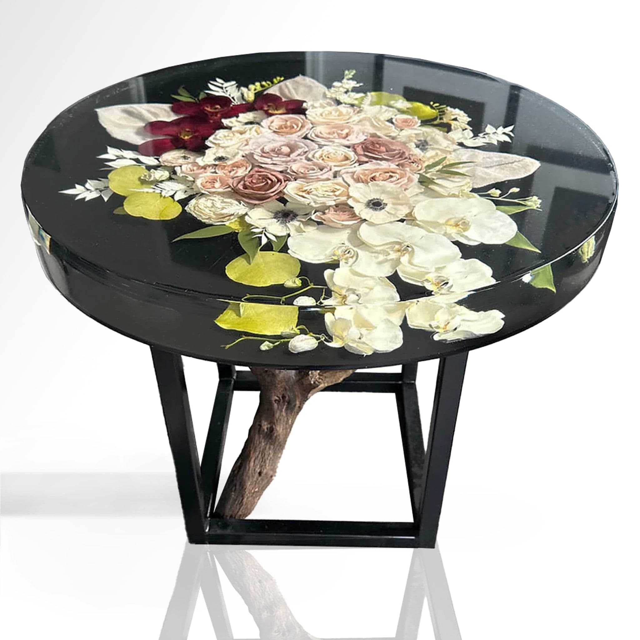 dbandrea Floral Block 24" Round Coffee Table