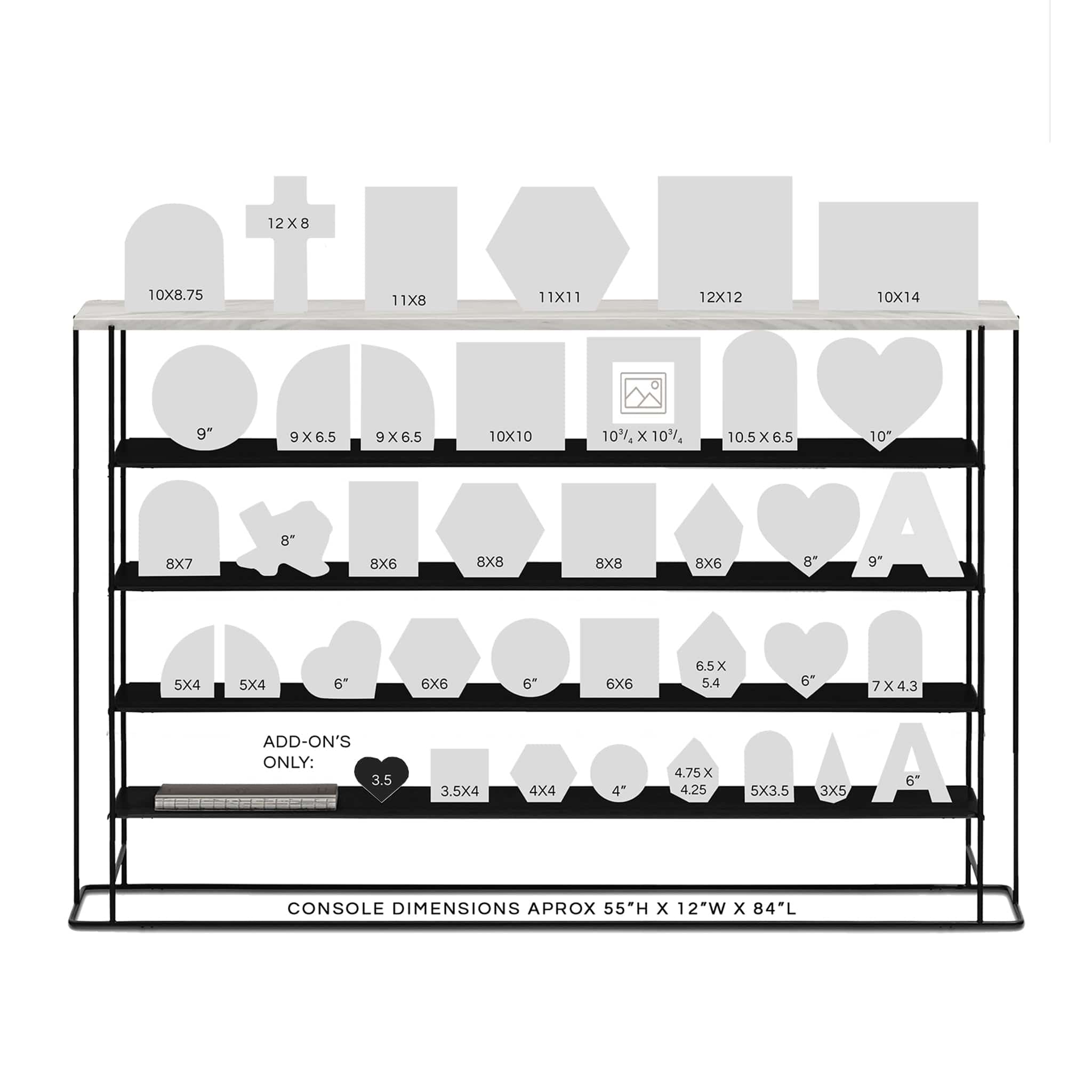 dbandrea Floral Block 3.5" Upright Heart