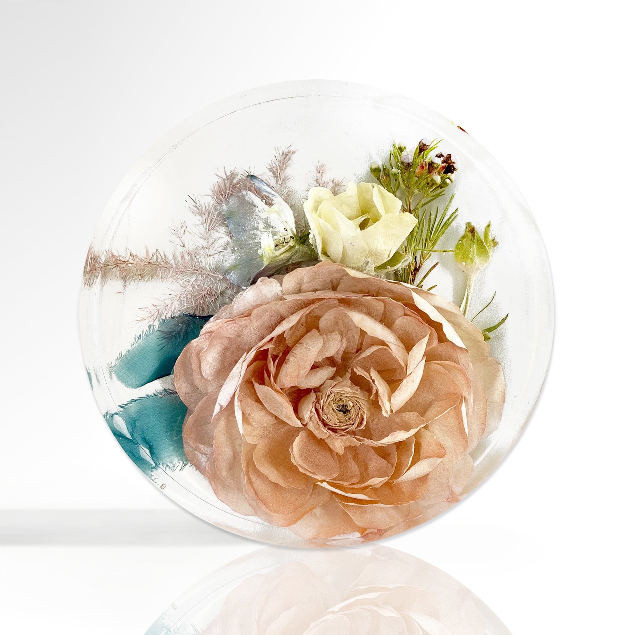 dbandrea Floral Block 4" Circle (1" thick)