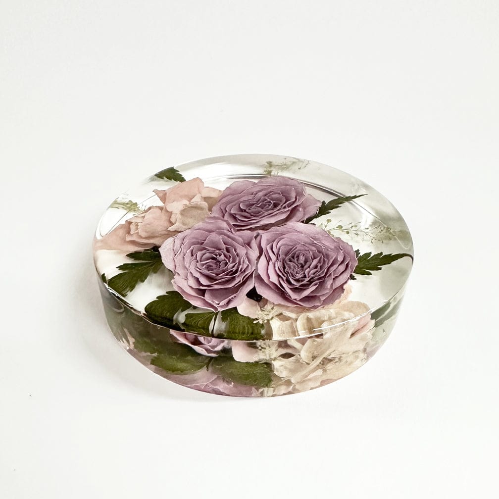 dbandrea Floral Block 4" Circle (1" thick)