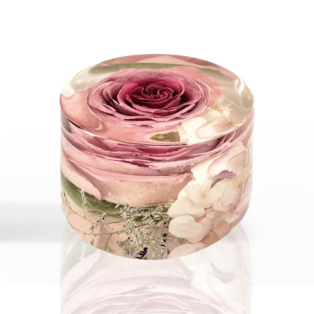 Floral Block 4" + Circle (3" thick) - dbandrea