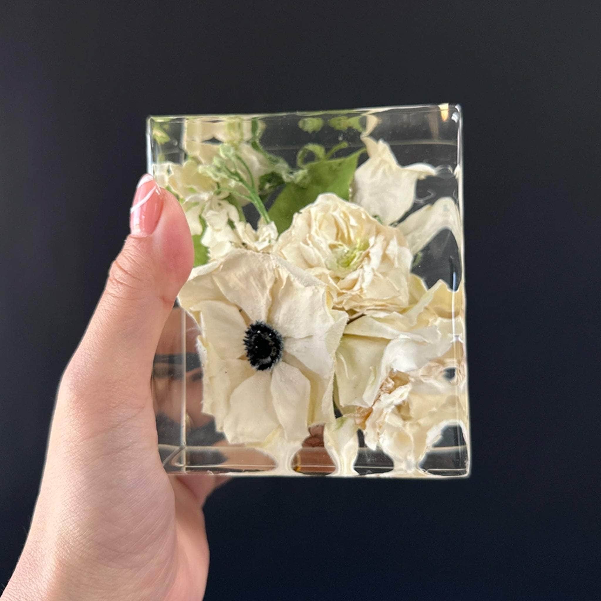 dbandrea Floral Block 4" x 3.5" Rectangle
