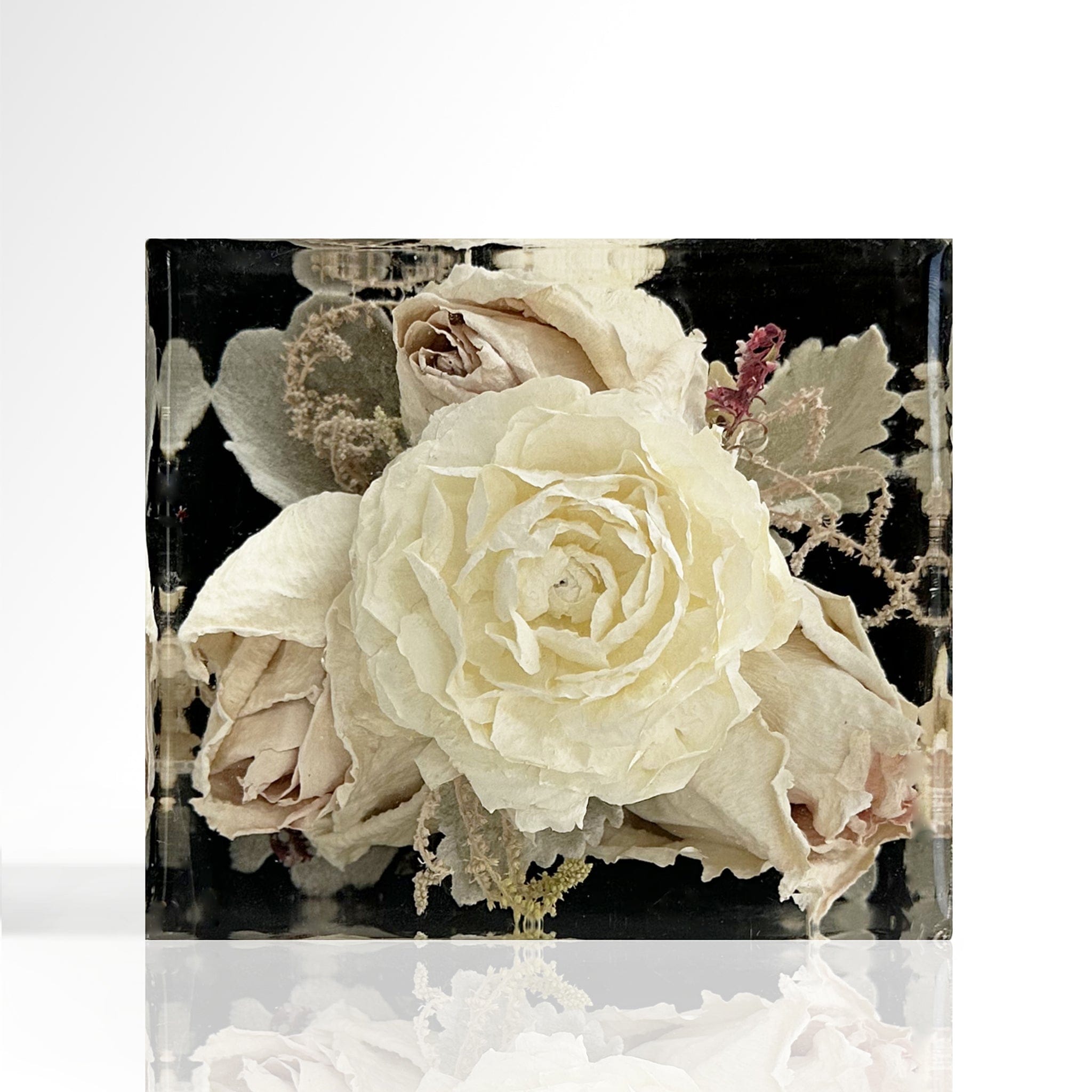 dbandrea Floral Block 4" x 3.5" Rectangle
