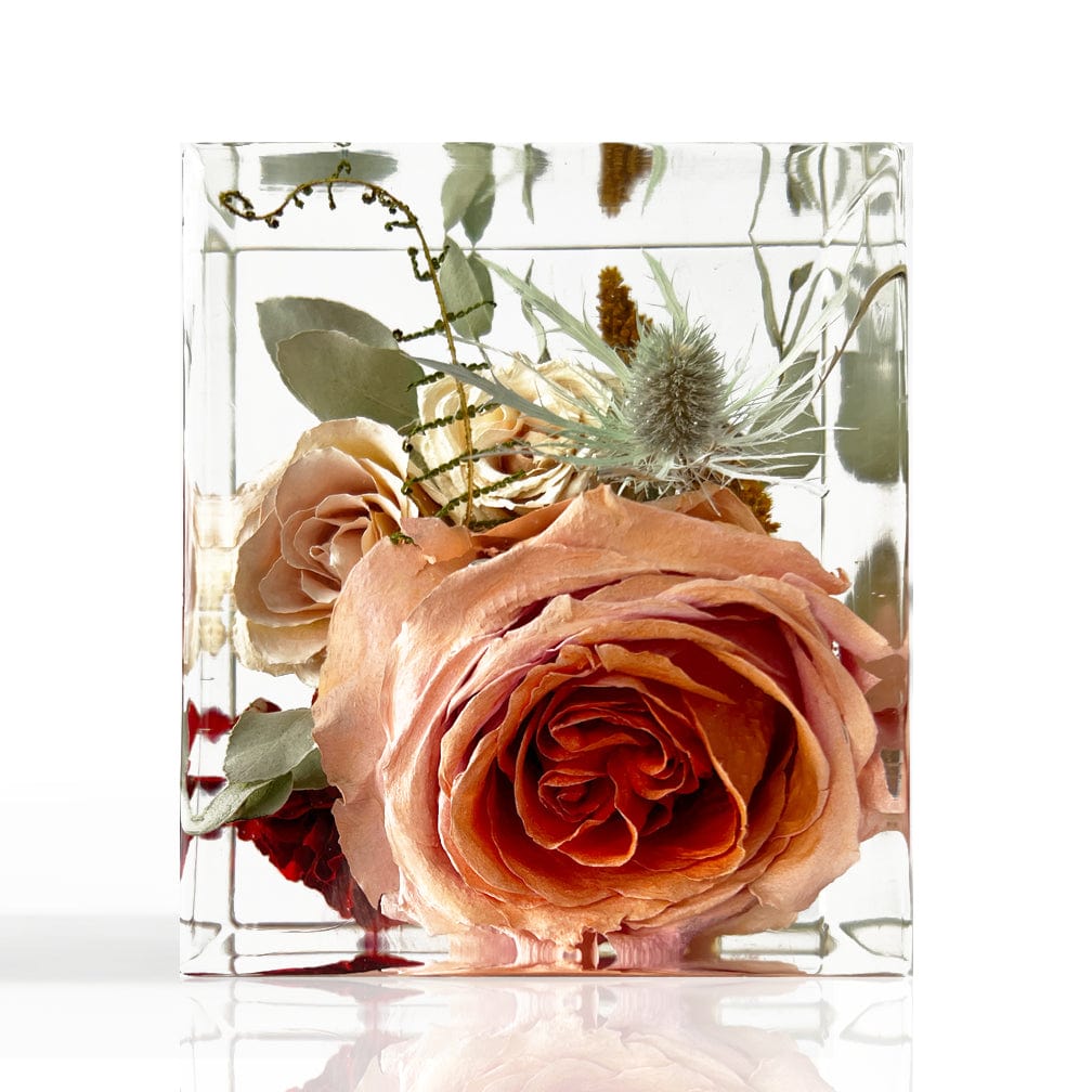 dbandrea Floral Block 4" x 3.5" Rectangle