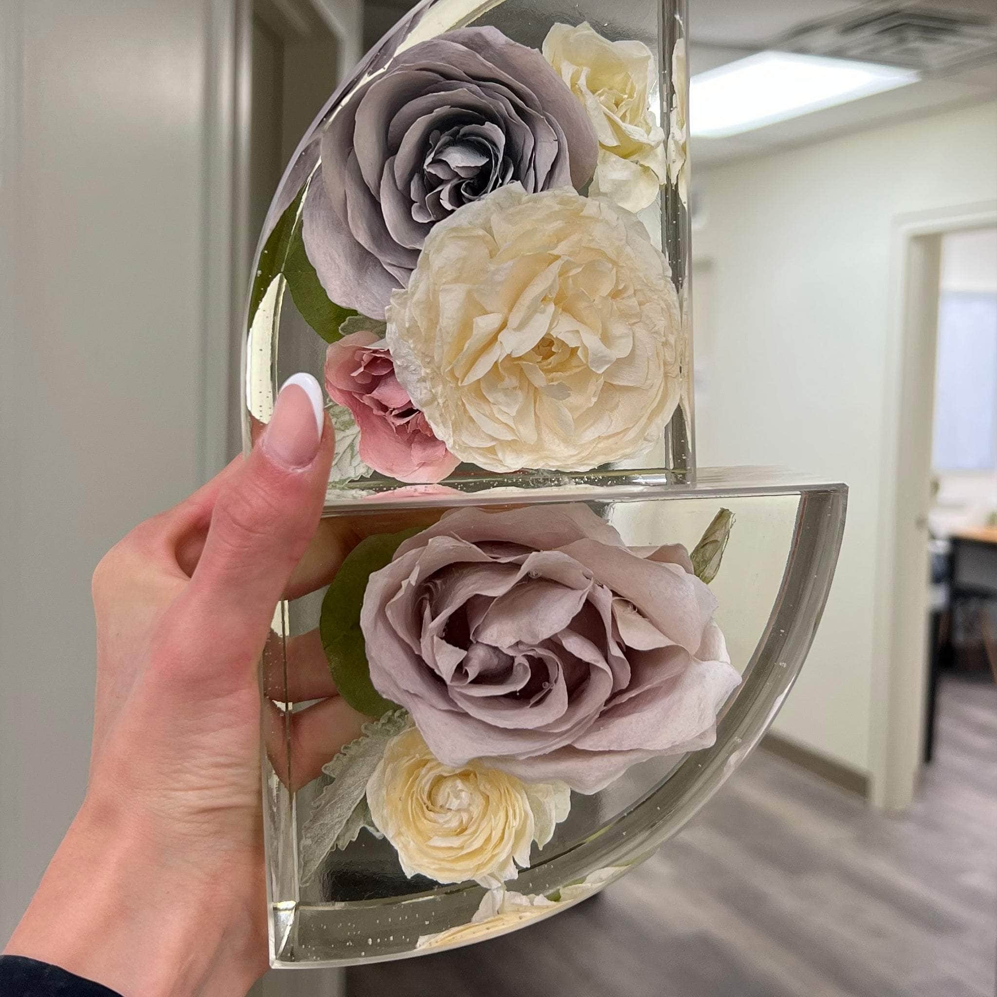 dbandrea Floral Block 5" x 4" Bookends