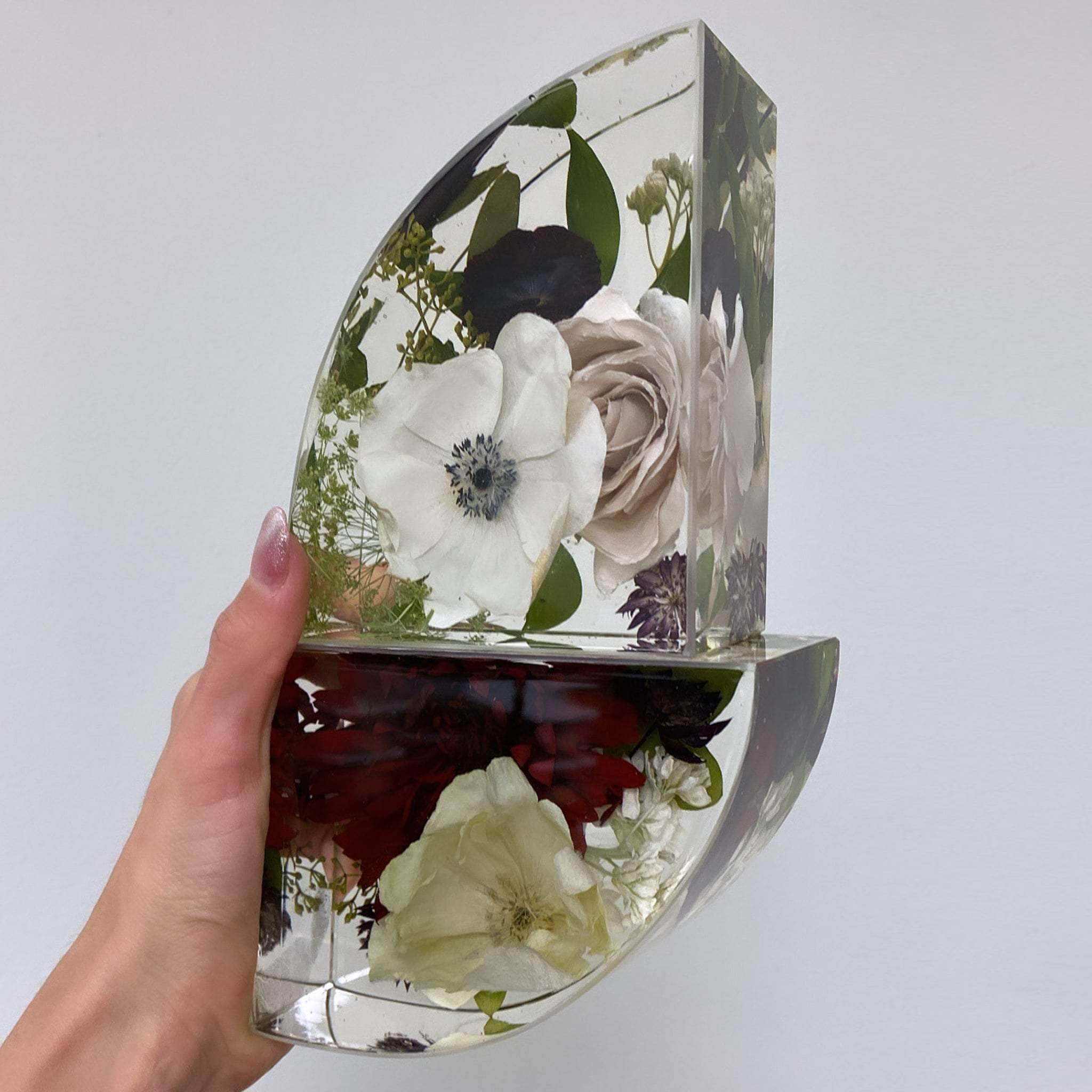 dbandrea Floral Block 5" x 4" Bookends