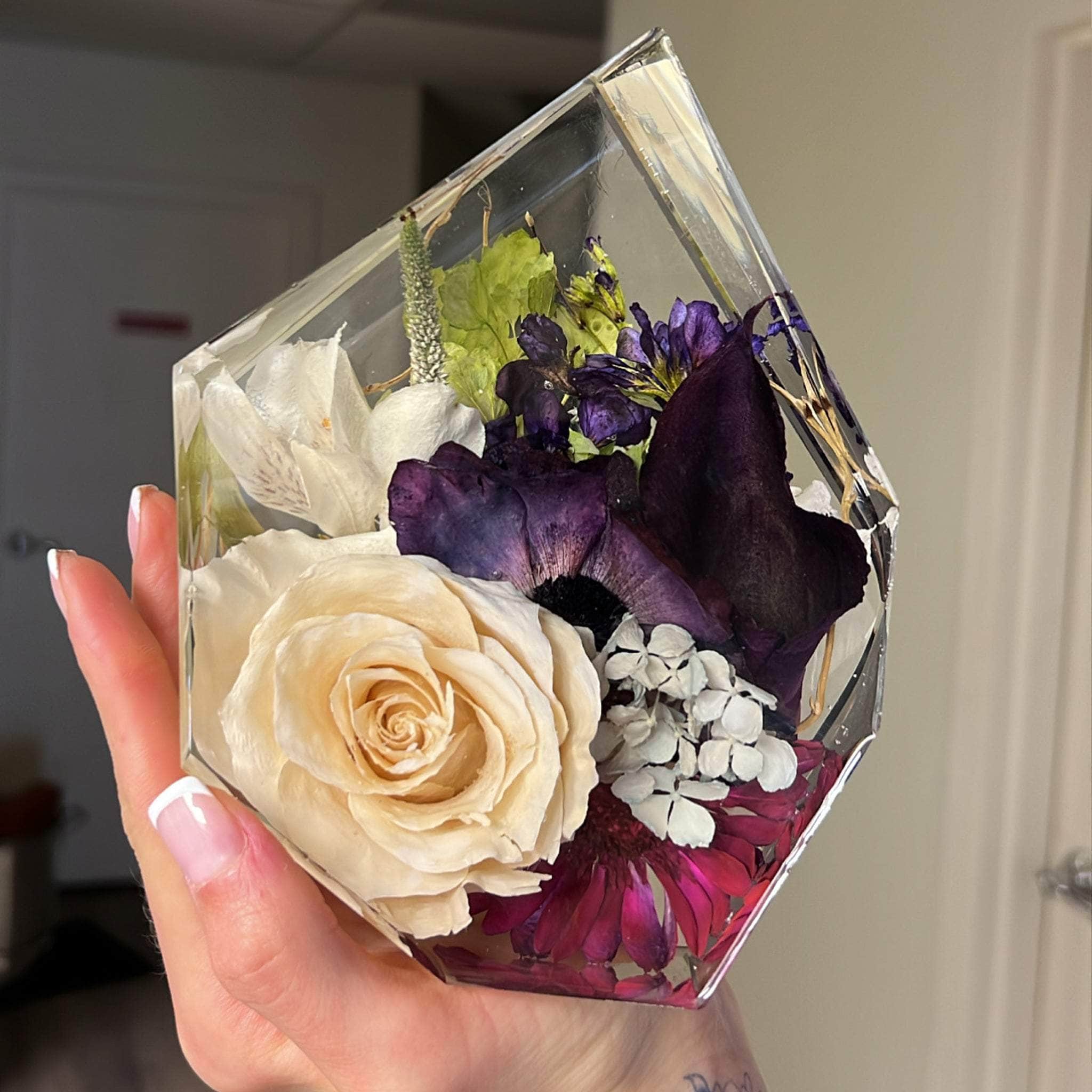 dbandrea Floral Block 6.5" x 5.4" Gem