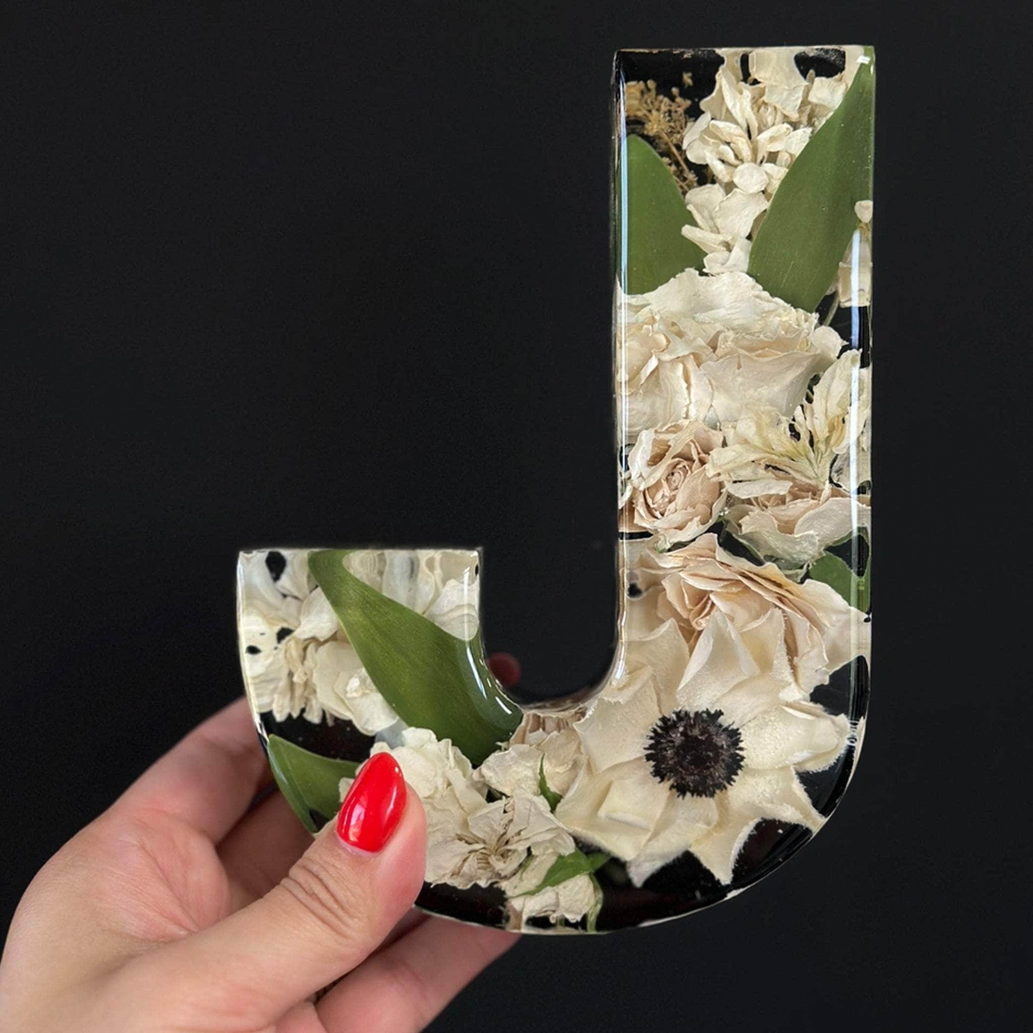 dbandrea Floral Block 6" Letter (1.25" thick)