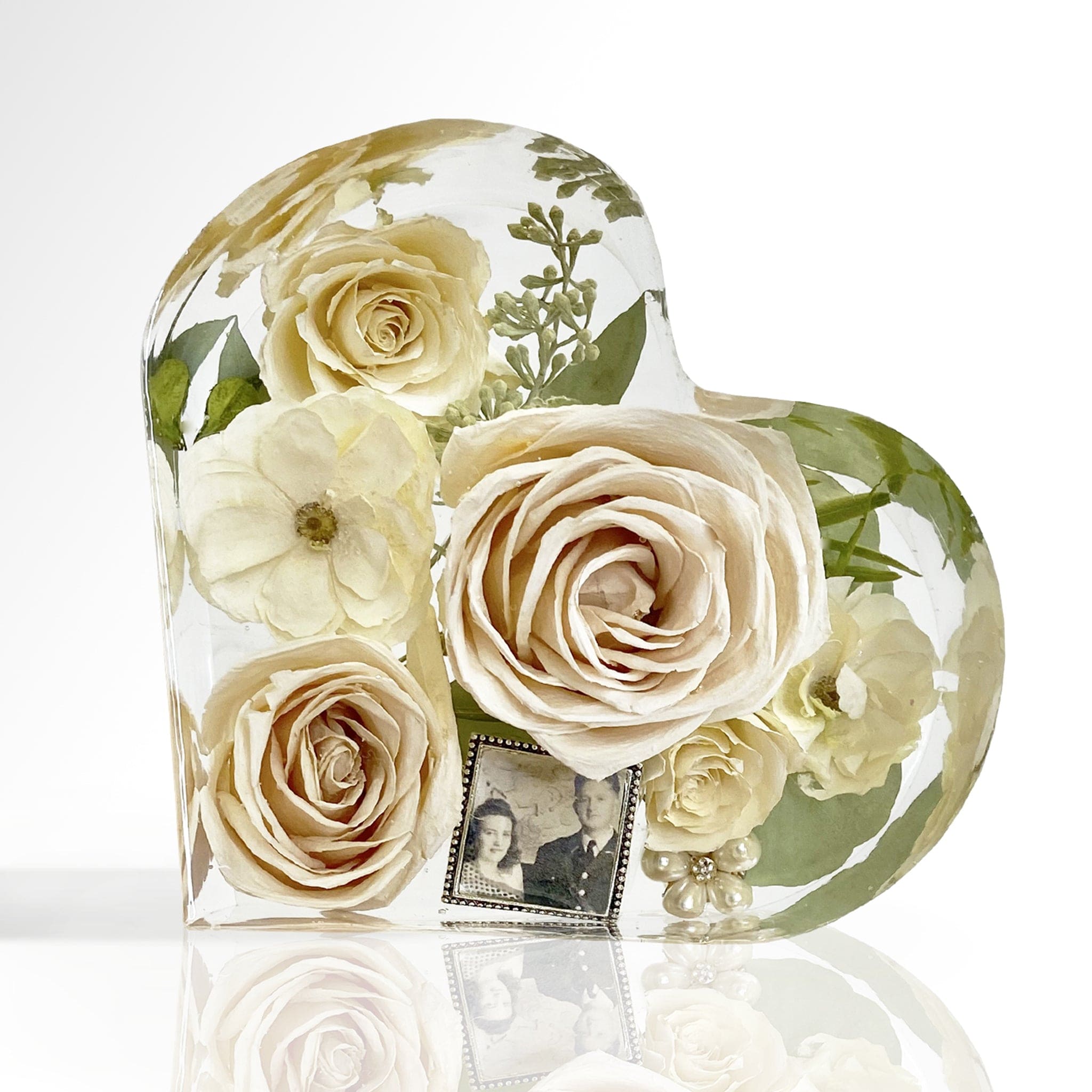 dbandrea Floral Block 6" Tilted Heart