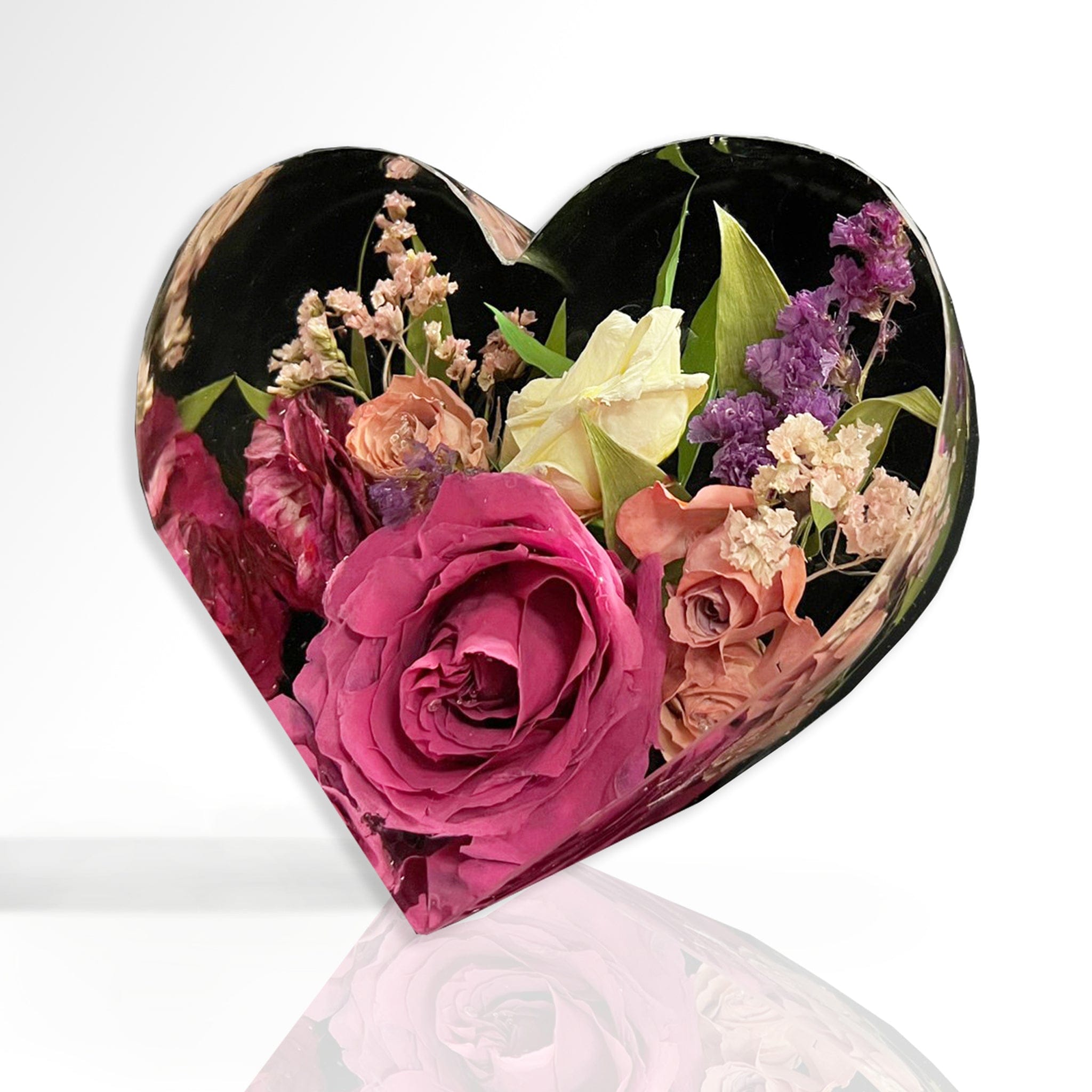 dbandrea Floral Block 6" Upright Heart