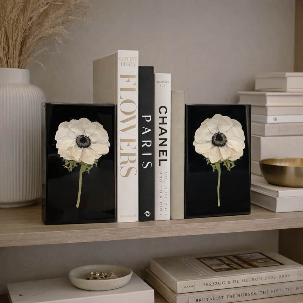dbandrea Floral Block 8" x 5" Bookends