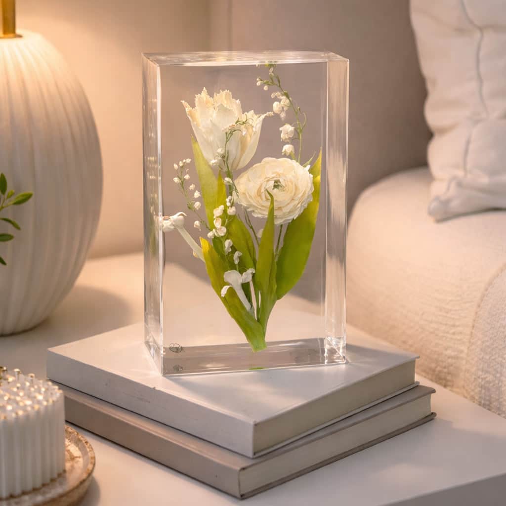 dbandrea Floral Block 8" x 5" Rectangle