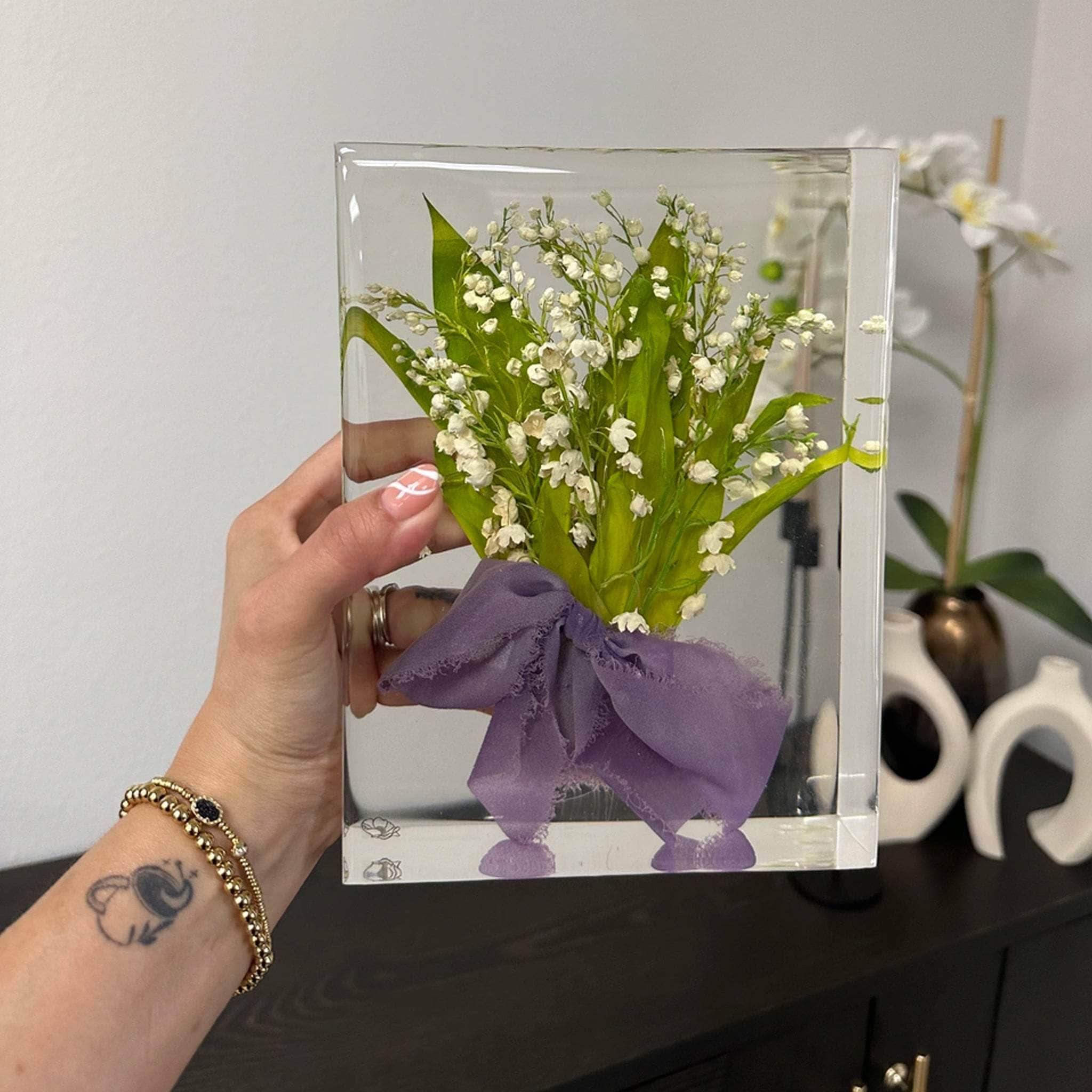 dbandrea Floral Block 8" x 6" Rectangle