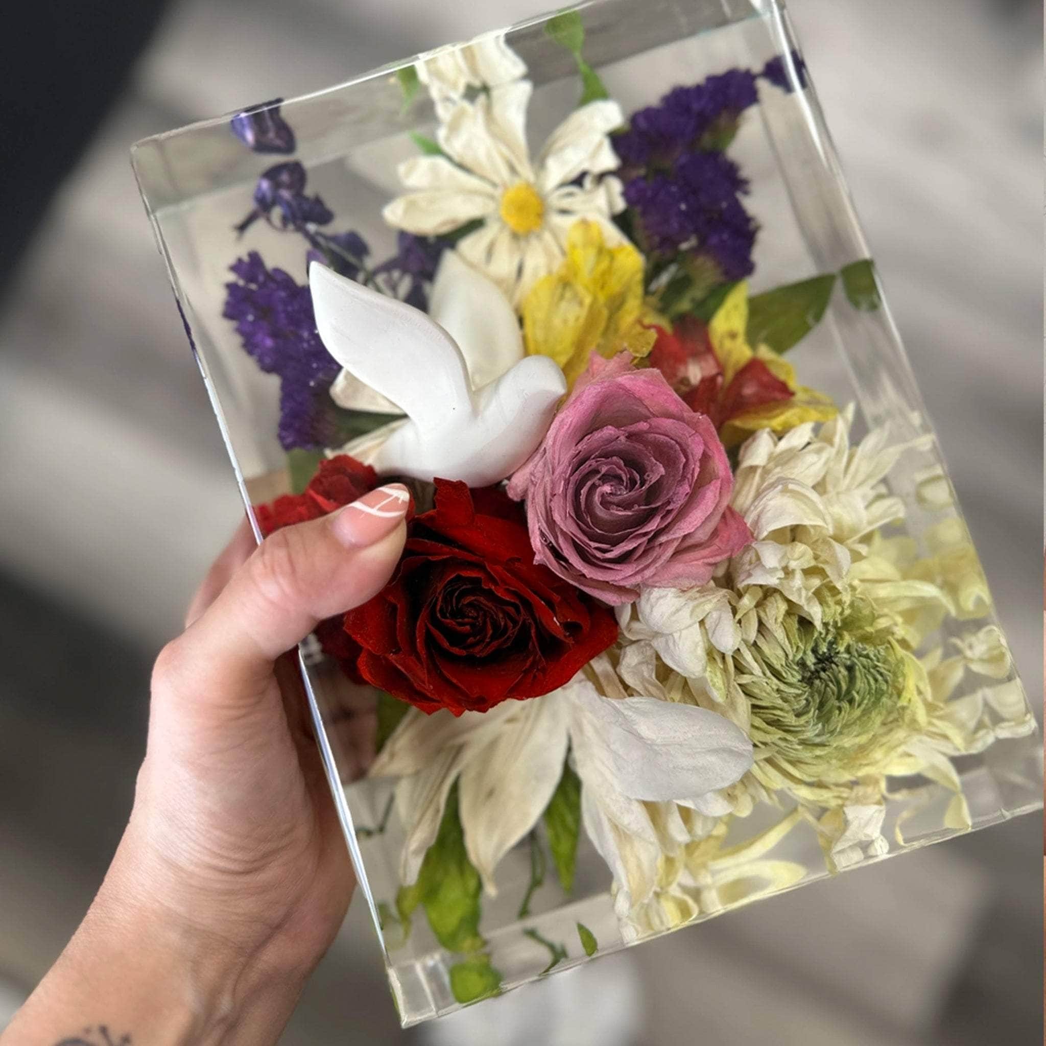 dbandrea Floral Block 8" x 6" Rectangle