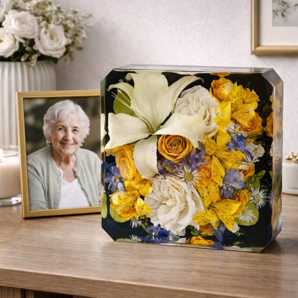 dbandrea Floral Block 8" x 8" Asscher