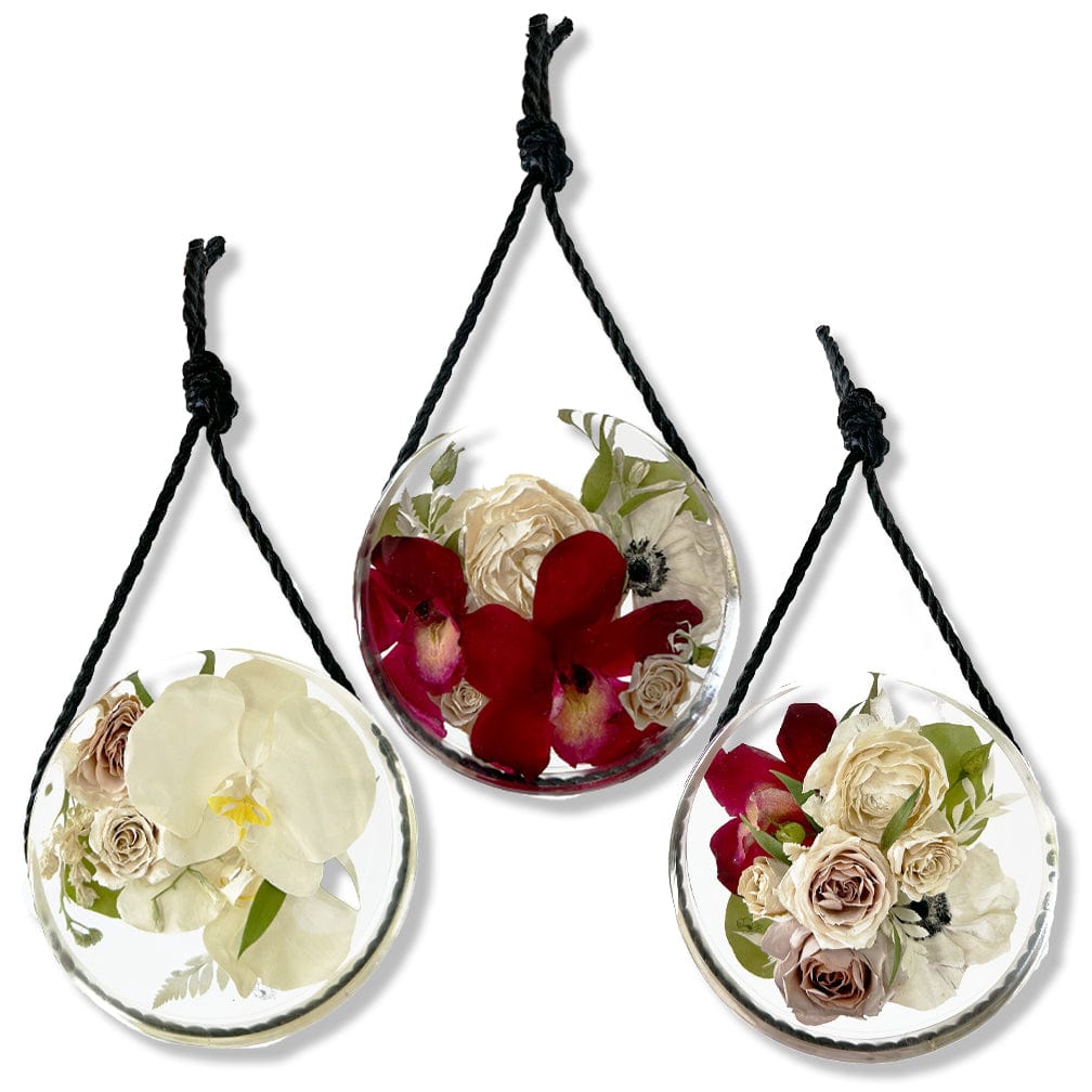 dbandrea Floral Block Hanging Trio: 6" Circles