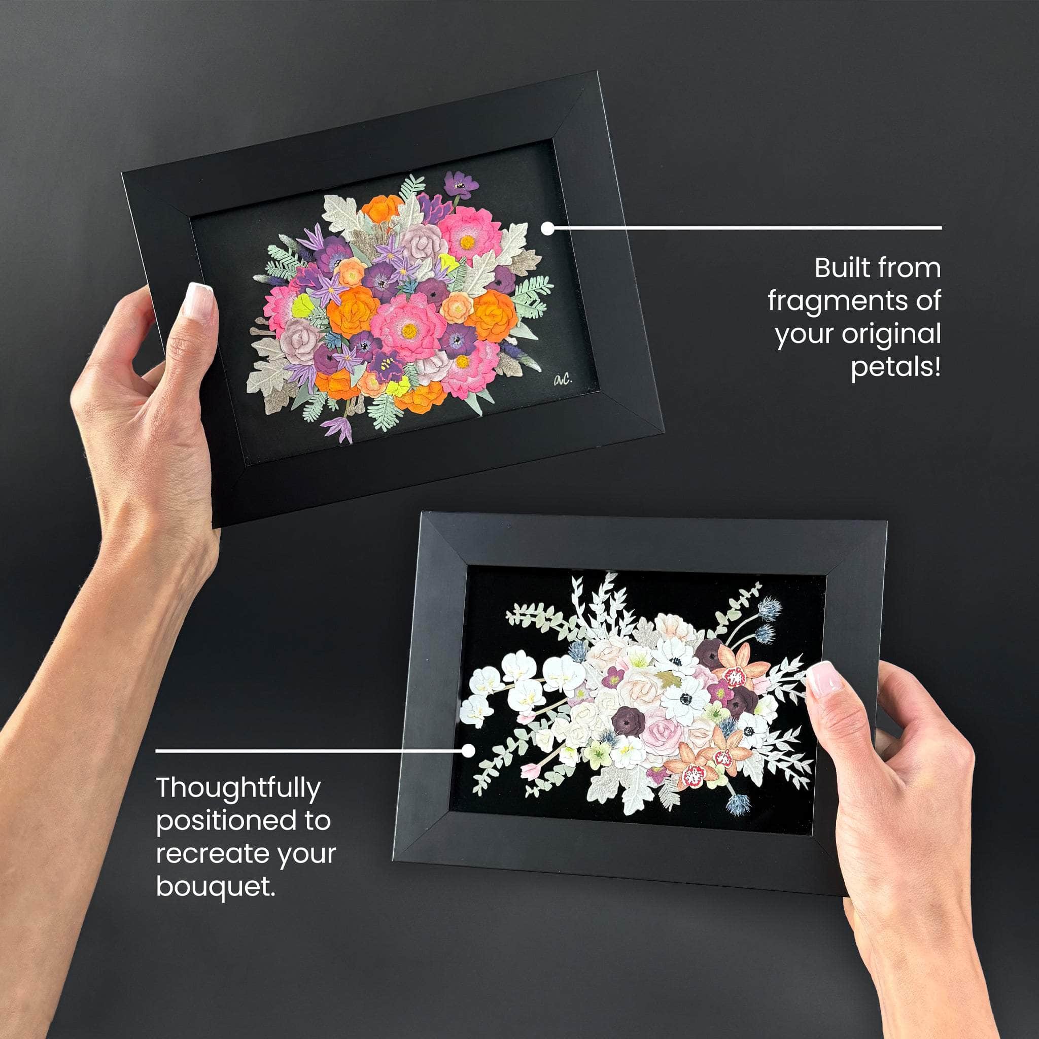 dbandrea Pressed (Framed) 5" x 7" Mosaic Bouquet Classic Frame