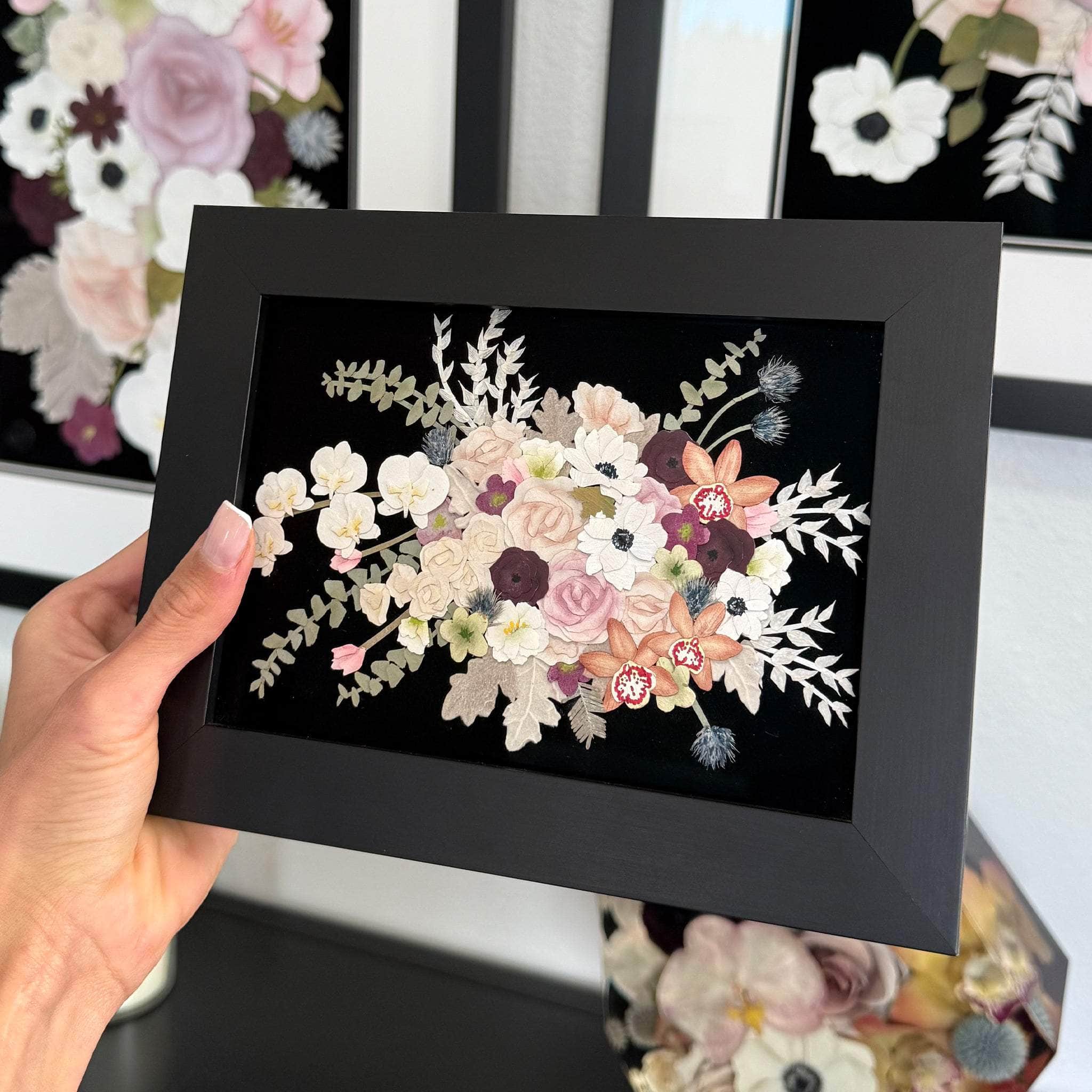 dbandrea Pressed (Framed) 5" x 7" Mosaic Bouquet Classic Frame