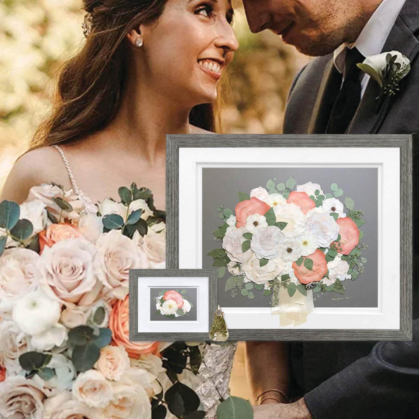 Wedding Bouquet Pressed Floral Preservation - Designs By Andrea