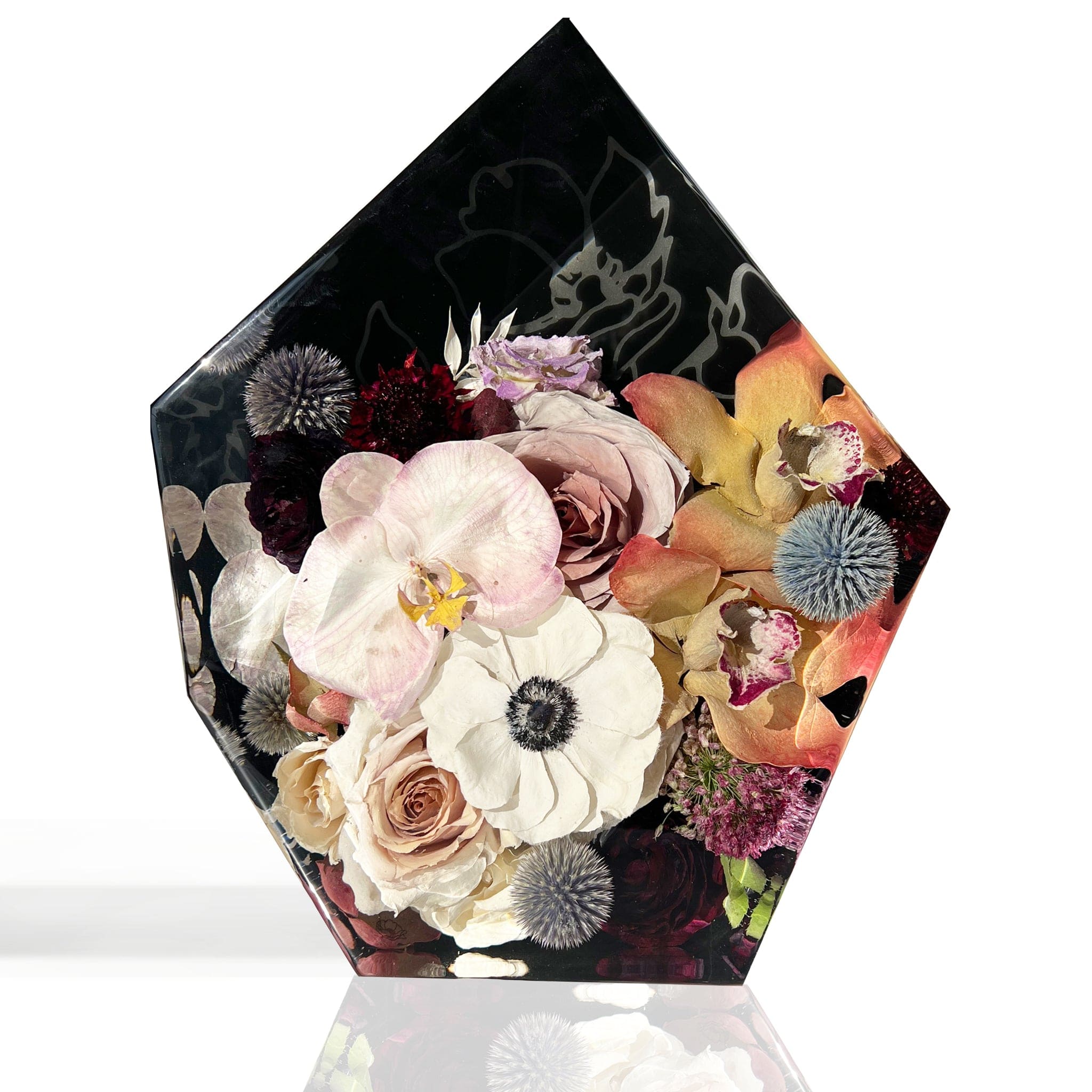 Floral Block 12" x 10.2" / Gem / Extra Large 12" x 10.2" Gem - Designs By Andrea