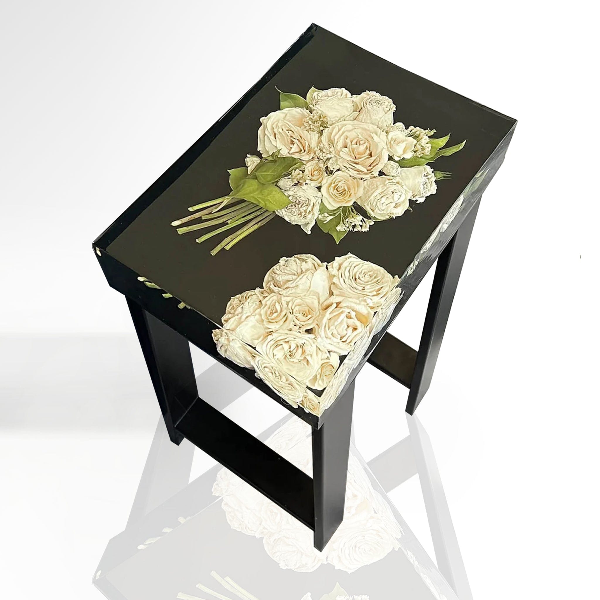 Designs by Andrea Floral Block 14" x 10" Martini Table