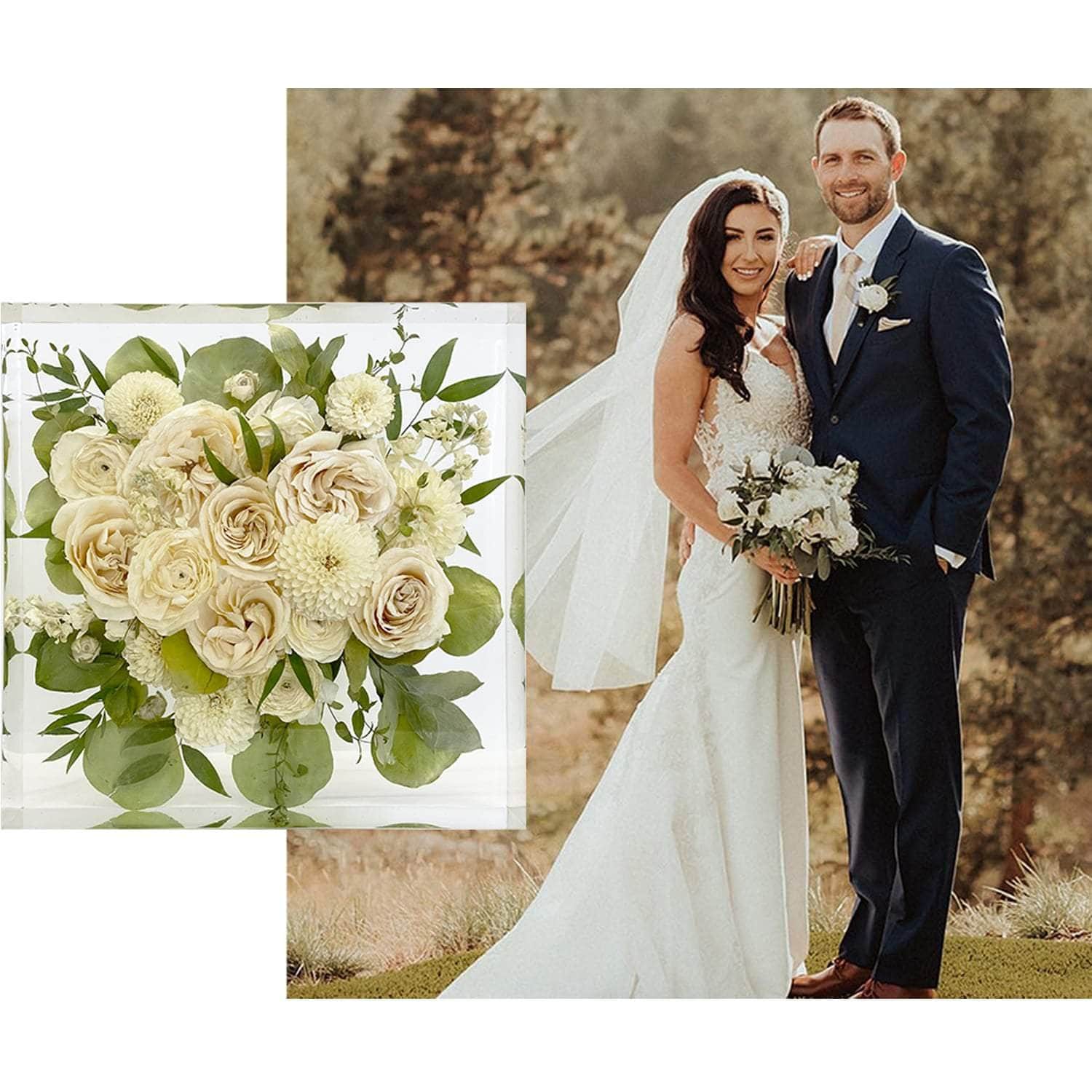 Square Floral Block Bouquet Preservation - Dbandrea